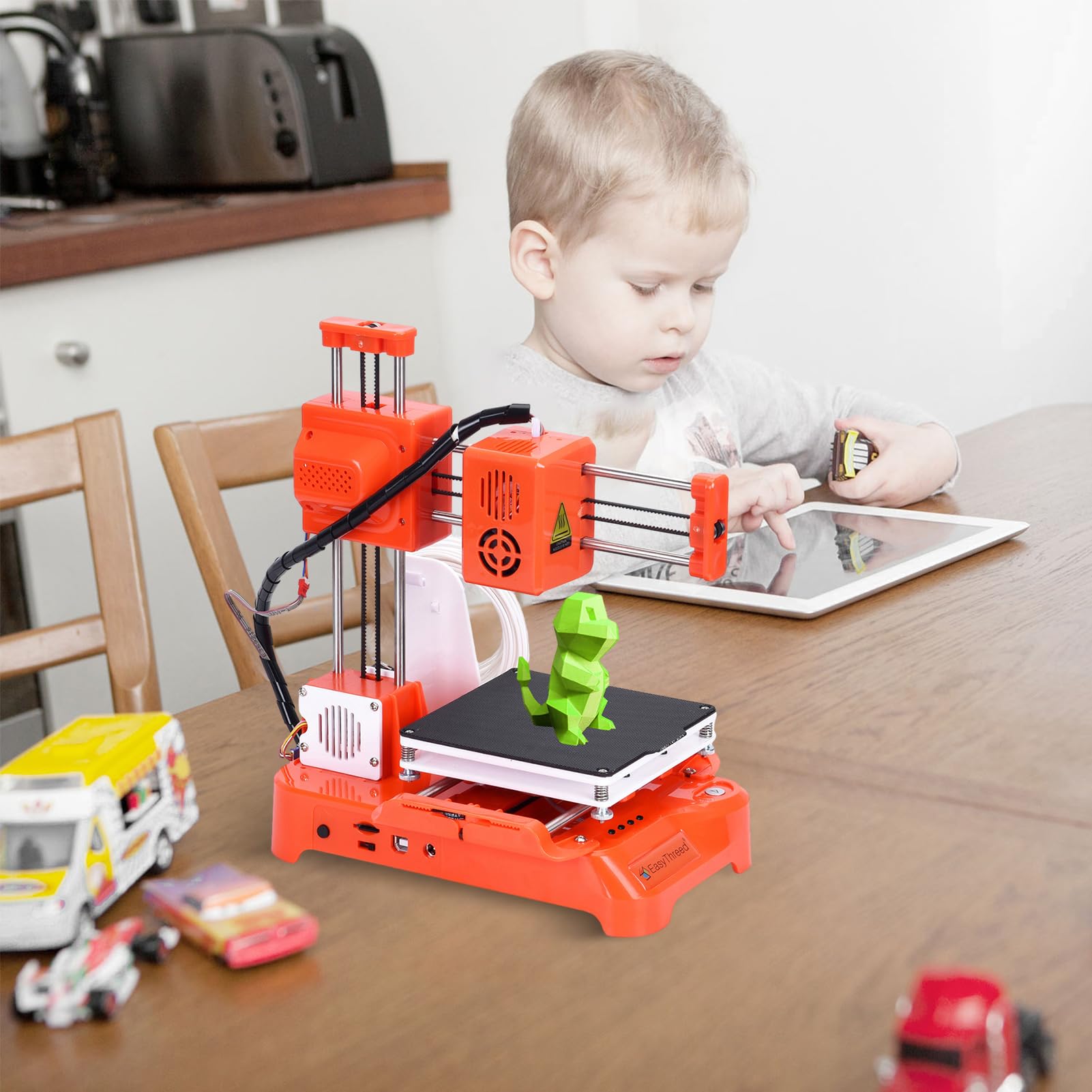 Mini 3D Printer for Kids & Beginners - 100x100x100mm Print Size, One-Key Printing, No Heated Bed, Includes PLA Sample Filament & TF Card - Perfect for Home Education, STEM Learning & Small DIY Projects