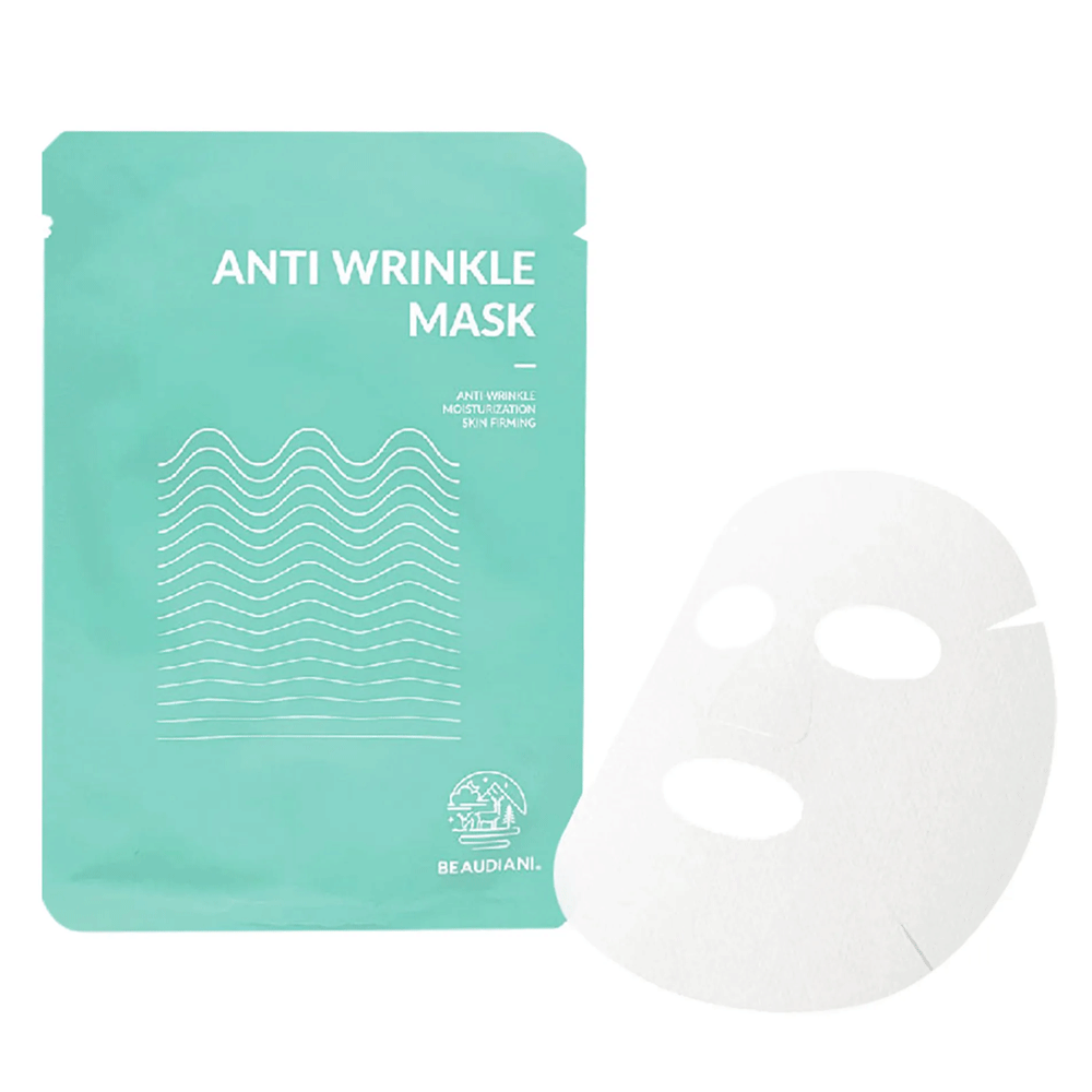 BEAUDIANI Anti Wrinkle Face Mask Pack of 5 - Hydrating & Firming Sheet Masks for Glowing Skin - Perfect for Night Routine & Self Care