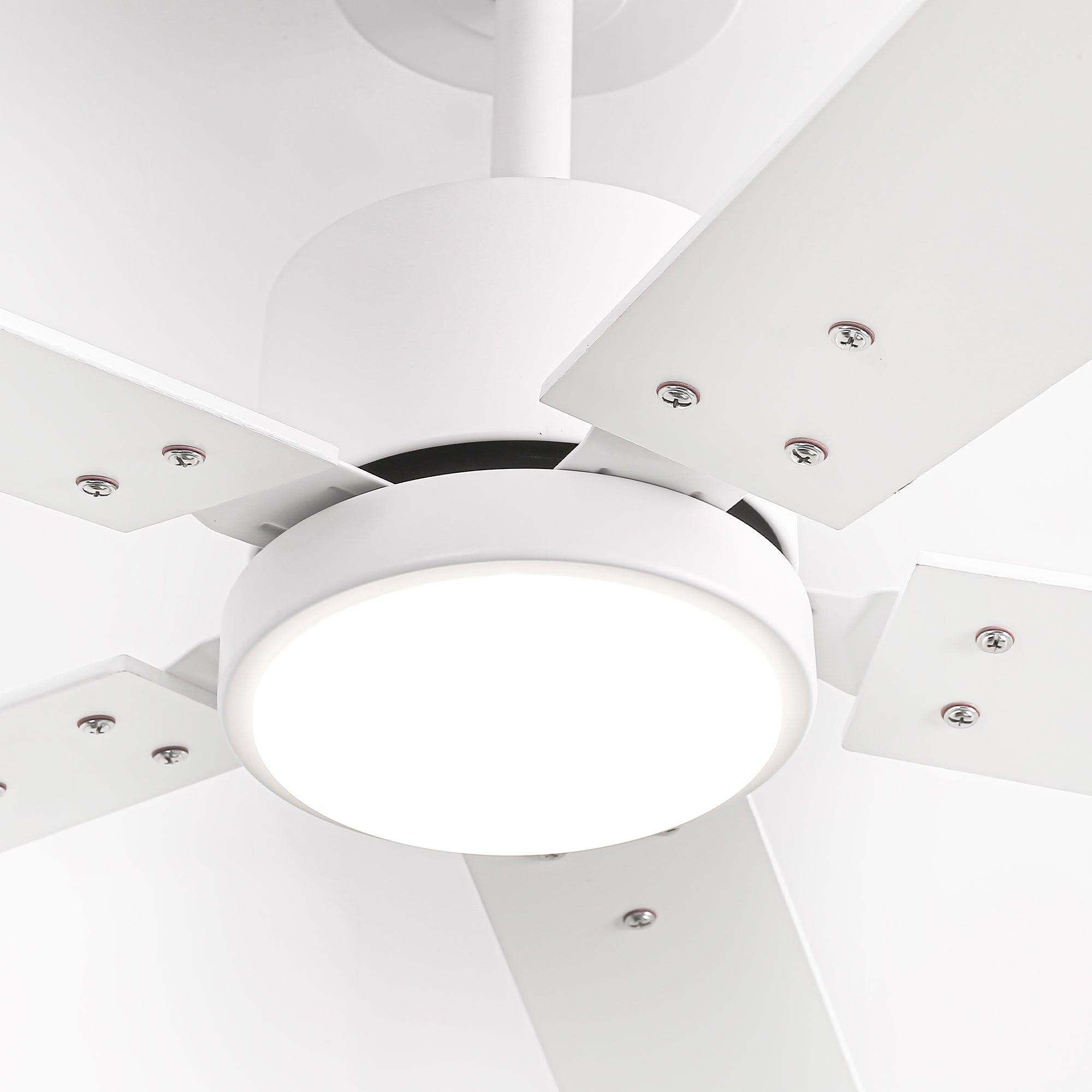 Vaczon 56 Inch DC Motor Ceiling Fan with Remote Control, LED Light Kit - Energy Efficient Quiet Operation for Living Room, Bedroom, Office