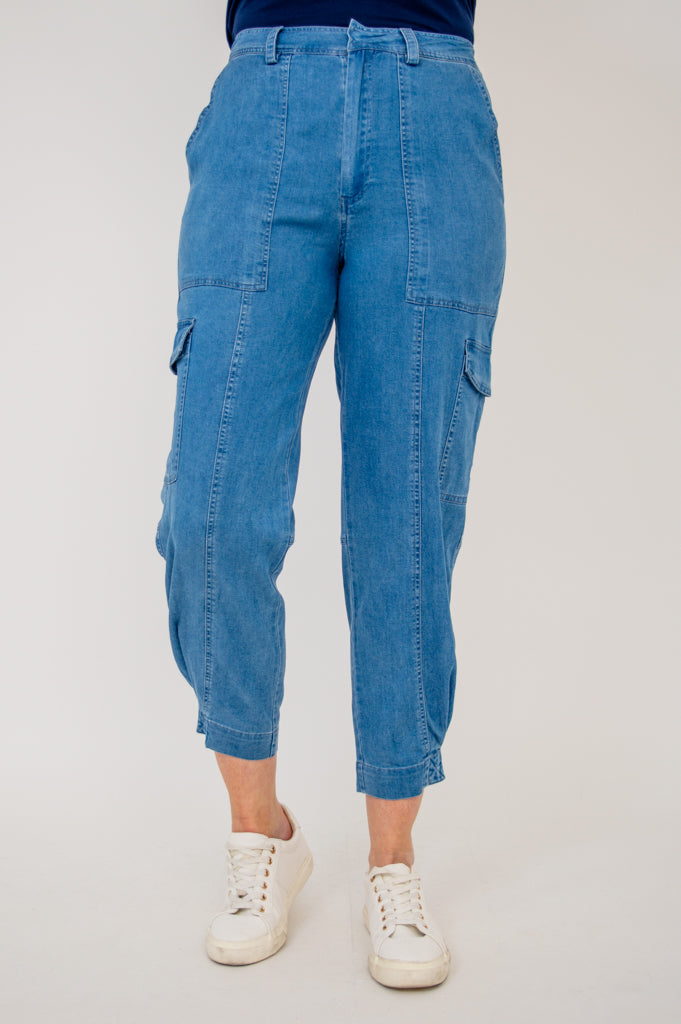 Fergie Women's Tencel Denim Pants - Comfortable High-Waisted Stretch Jeans for Work, Travel & Casual Wear