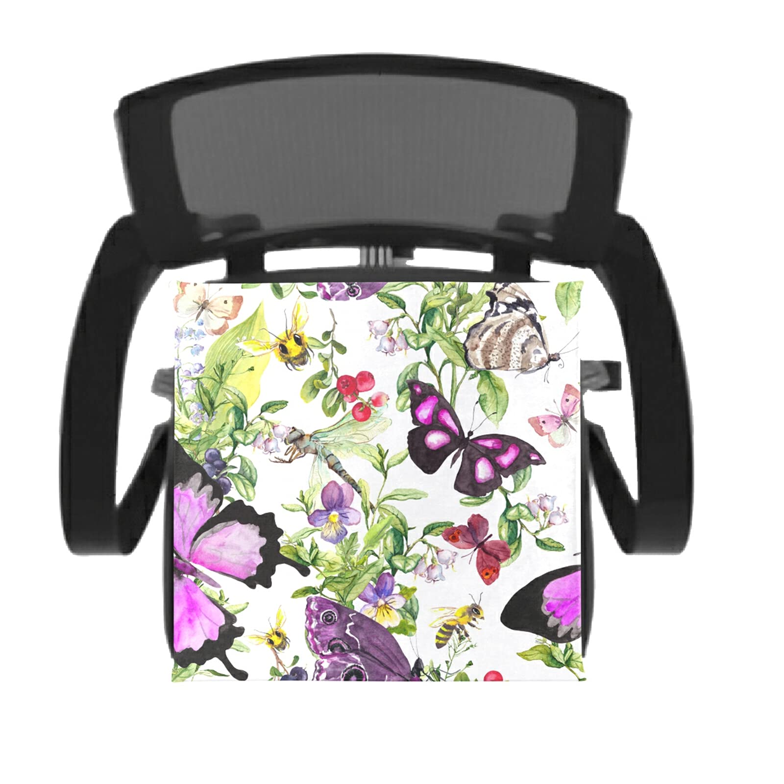 Butterfly Bee Dragonfly Memory Foam Seat Cushion - Washable Comfort Chair Pad for Dining, Kitchen, Office & Outdoor Chairs - Perfect for Home, Work & Garden Relaxation