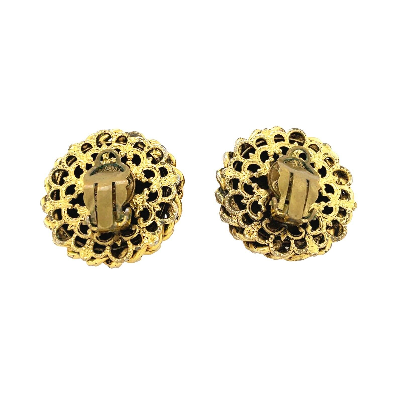 Vintage CHANEL 1985 Clip-On Gripoix Glass Gold Tone Red Earrings - Elegant Retro Jewelry for Parties, Weddings & Special Occasions