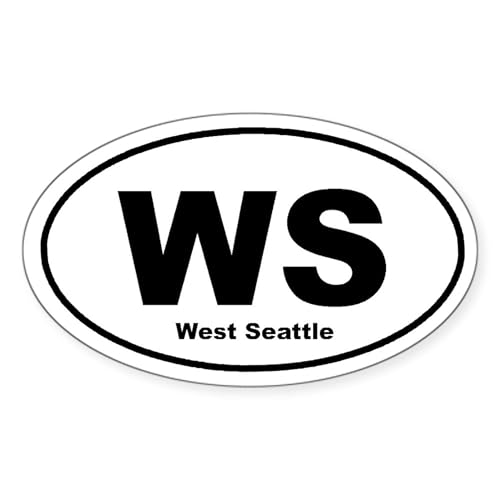 White - West Seattle Oval Sticker