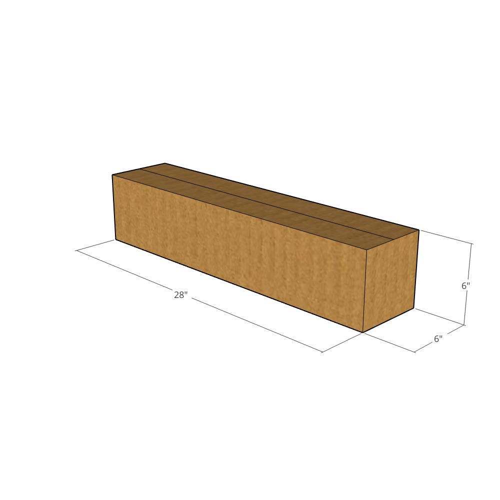 28x6x6 Inches 175 LBS - 32 ECT Heavy Duty Corrugated Shipping Boxes for Moving, Packing & Storage - Durable Cardboard Boxes for Home, Office & Warehouse Use