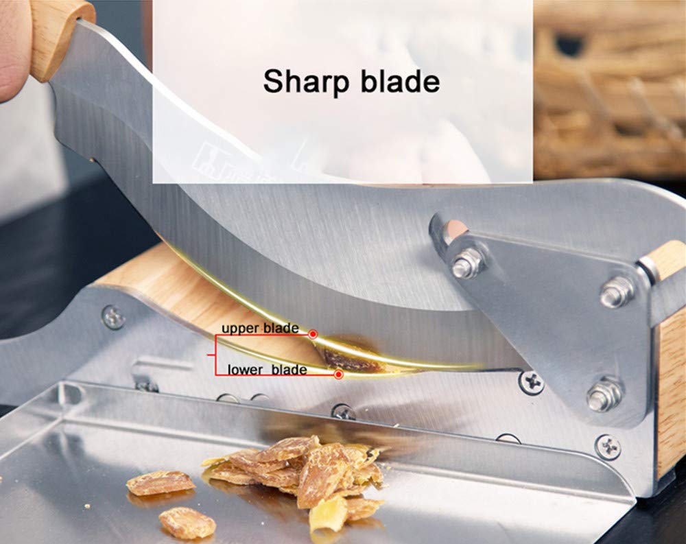 Premium Stainless Steel Herb Slicer Machine - Manual Chinese Medicine Cutter for Herbs, Beef Jerky, Dried Vegetables & Nougat | Commercial & Home Use | Perfect for Herbal Shops, Kitchens & Food Processing