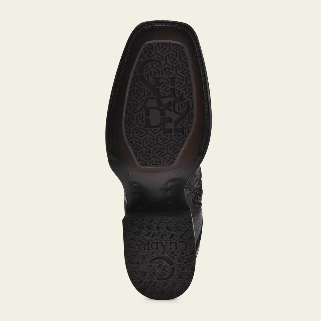 Men's Cuadra Black Western Cowboy Rodeo Ostrich Ankle Boots - Durable & Stylish for Rodeo, Country Dancing & Outdoor Adventures