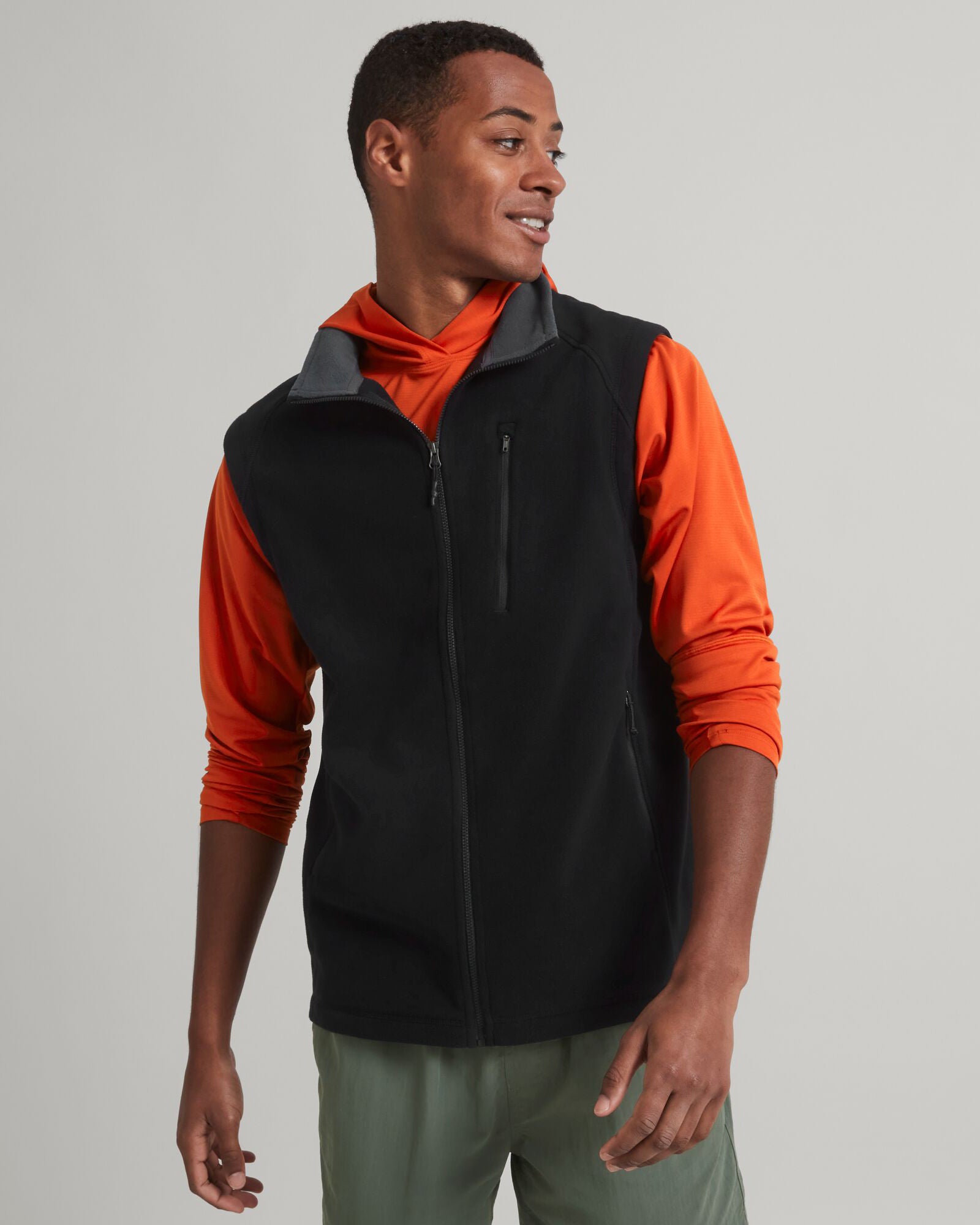 Men's Ridge 200 PrimaLoft Bio Vest - Lightweight Insulated Winter Jacket for Outdoor Activities | Hiking, Camping & Cold Weather Wear (Black)