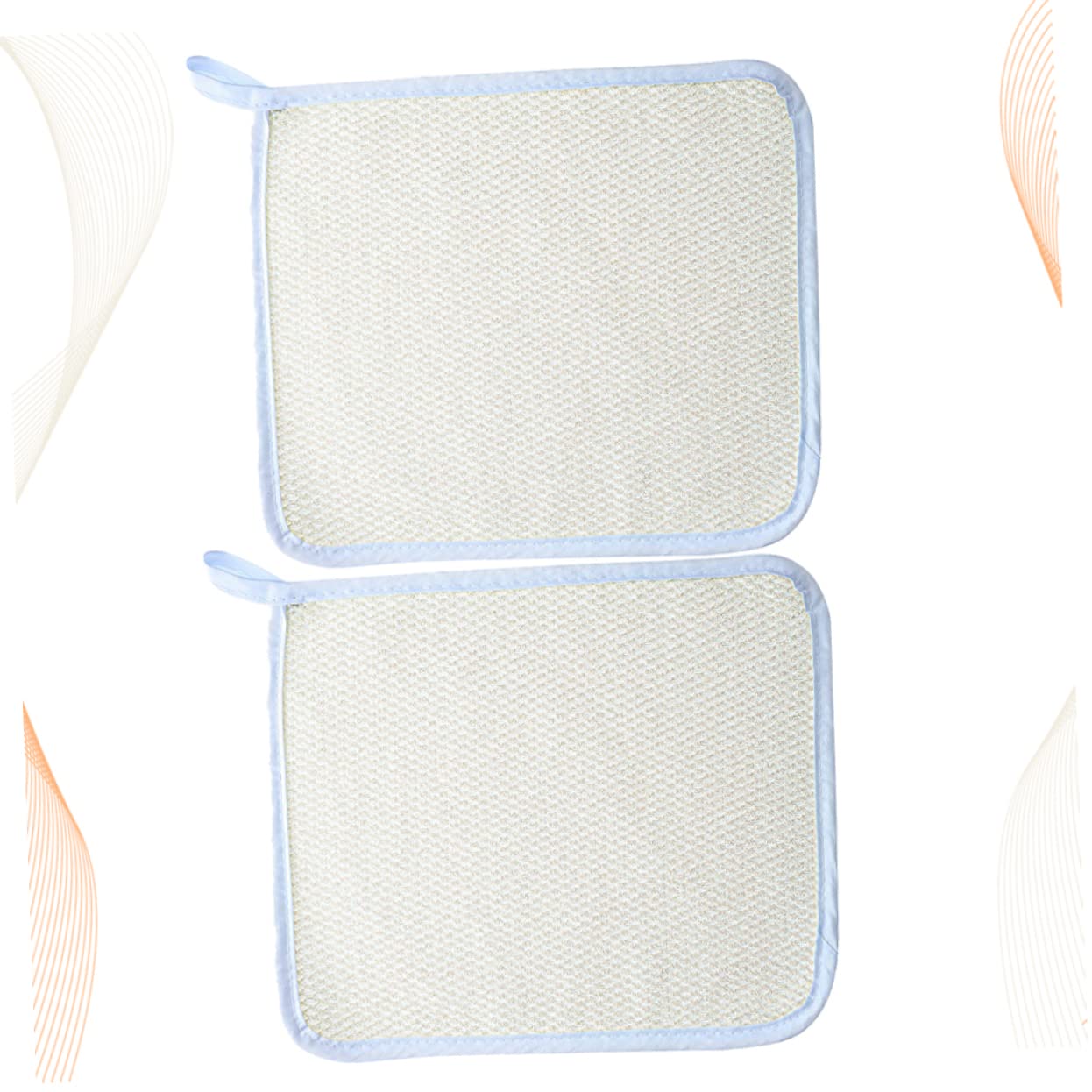2 Pack Exfoliating Facial Washcloths - Quick Dry Nylon Bath Towels with Short Loop for Smooth Skin - Perfect for Spa, Travel & Daily Skincare Routine