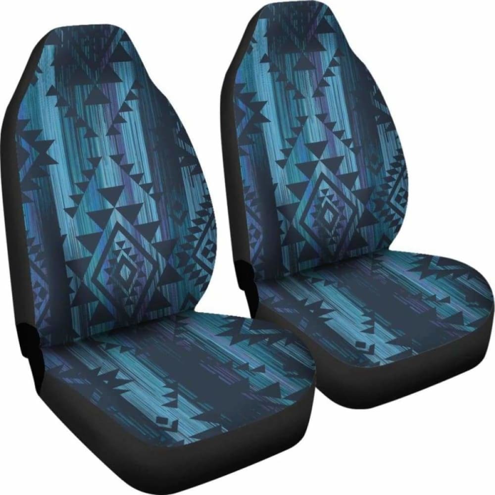 Blue Boho Aztec Streaks Car Seat Covers - Waterproof & Non-Slip Universal Fit for Cars, Trucks & SUVs - Stylish Protection for Road Trips & Daily Commutes
