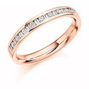0.25ct Diamond Channel Set Half Eternity Band - Mixed Cut Wedding Ring for Women, Perfect for Anniversaries & Bridal Jewelry Gifts
