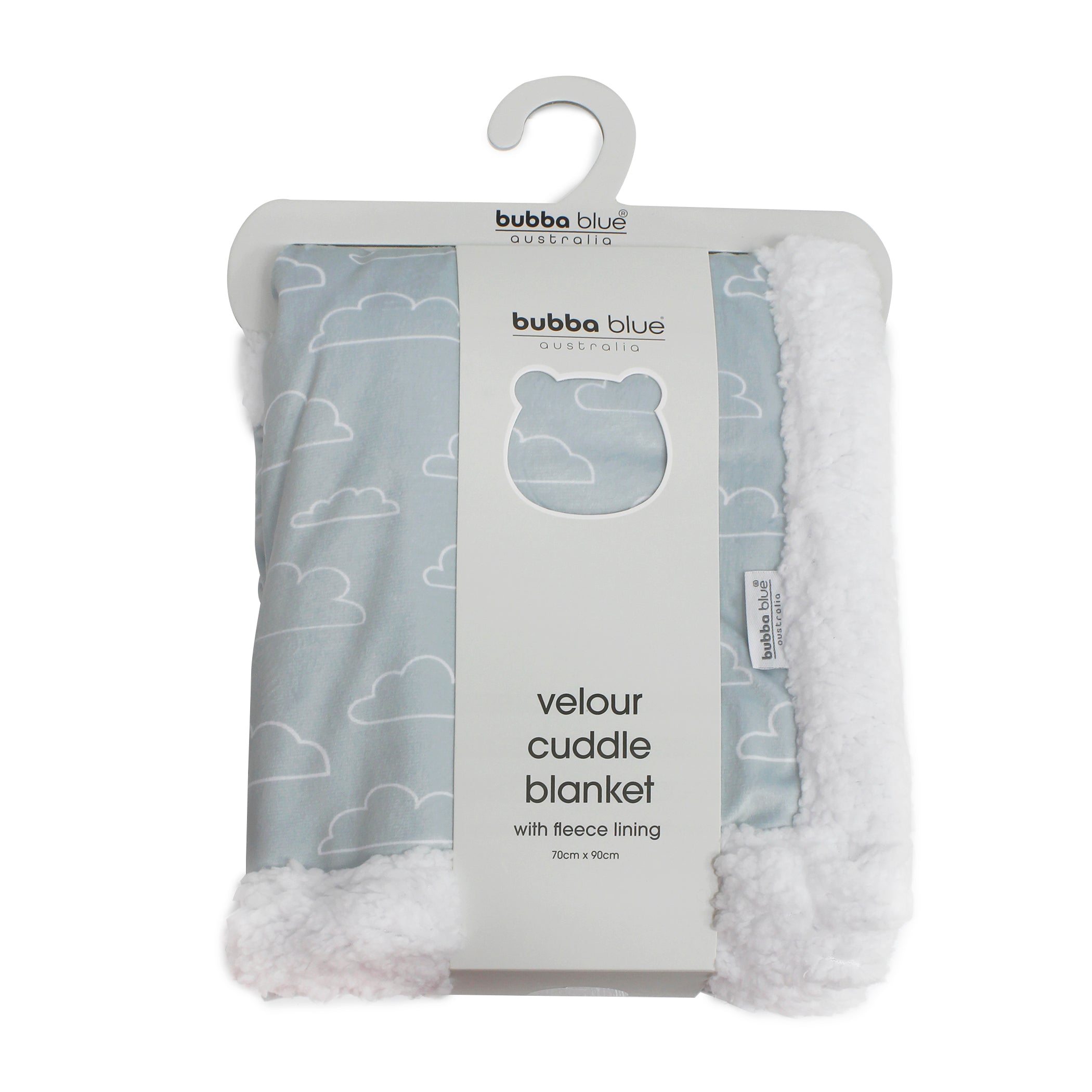 Nordic Velour Cuddle Blanket with Fleece Lining - Ultra Soft Blue Cloud Throw Blanket for Bed, Sofa & Winter Warmth - Cozy Home Decor Gift for Women & Men
