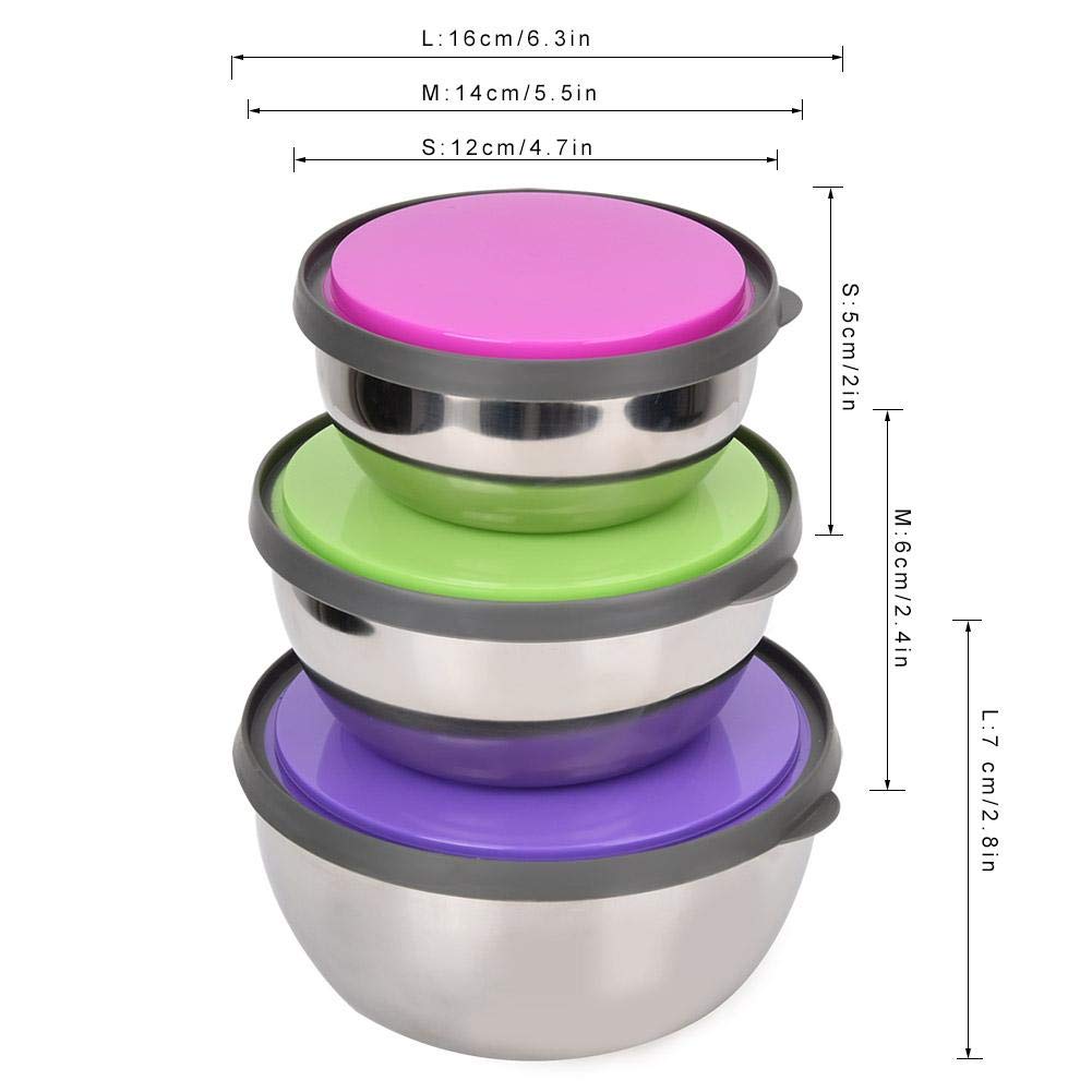 Alinory 3-Piece Stainless Steel Airtight Food Storage Containers with Lids - BPA-Free Kitchen Organizers for Meal Prep, Leftovers & Pantry Storage - Perfect for Home, Office & Camping Use
