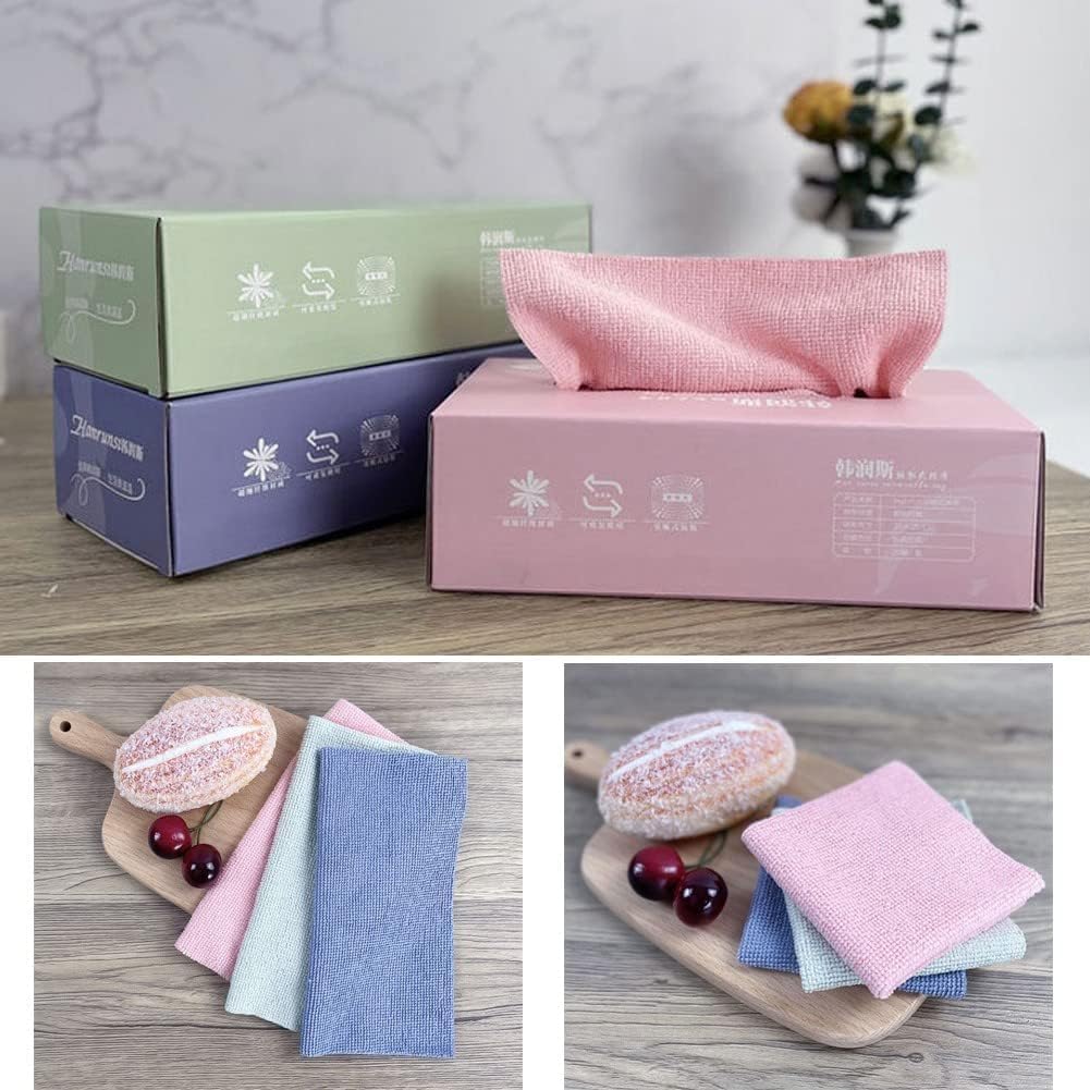 Premium Microfiber Cleaning Cloths 20-Pack | Super Absorbent, Lint-Free Kitchen Towels & Dish Rags for Spotless Cleaning | Ideal for Kitchen Surfaces, Glass Windows, Car Detailing & Household Chores