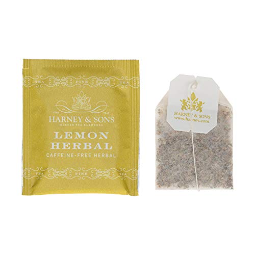 Harney & Sons Herbal Tea - Lemon Flavor, 50 Tea Bags | Caffeine-Free, Natural Ingredients | Perfect for Relaxation, Afternoon Tea & Gifts