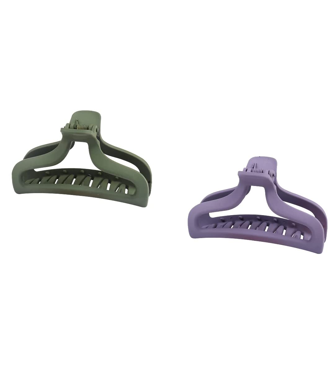 STYLEDOE 2-Pack Matte Acrylic Hair Clips for Women & Girls - Solid Color Simple Hair Claw Barrette Hair Accessories (Multicolor, S32) - Perfect for School, Work & Everyday Hairstyles
