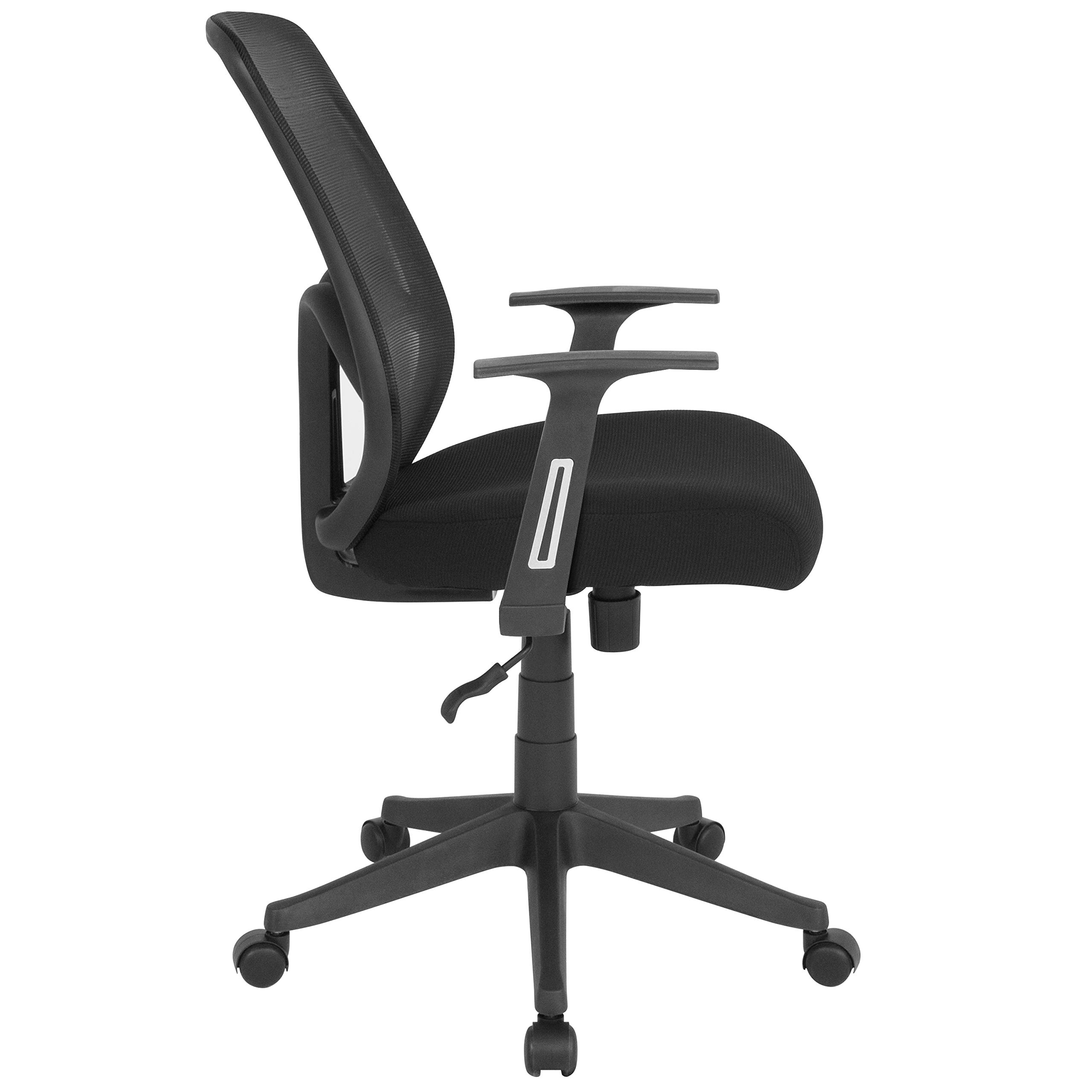 Ergonomic High Back Black Mesh Office Chair with Adjustable Arms - Perfect for Home Office, Gaming & Workspace Comfort