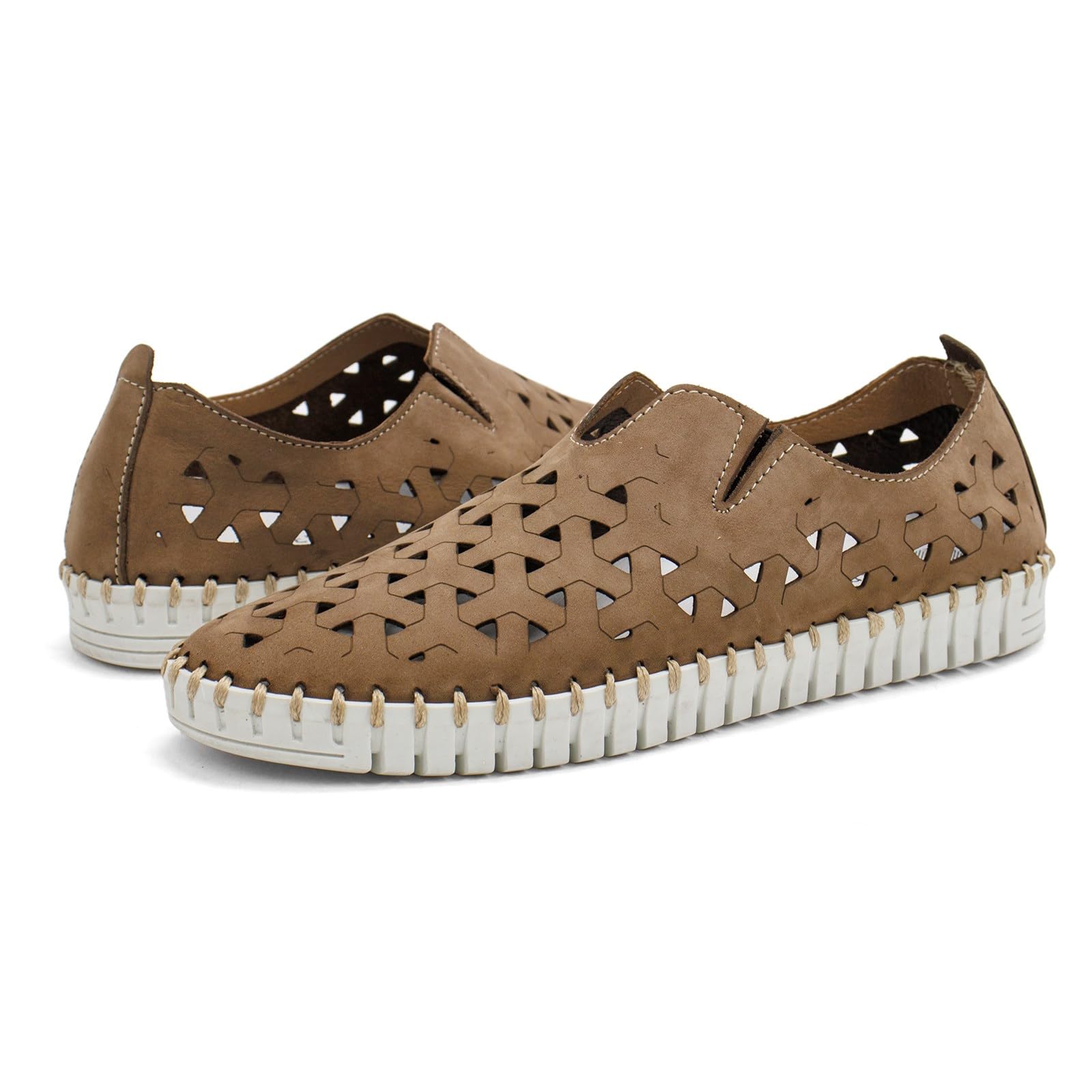 Eric Michael Women's Lightweight Slip-On Flats - Comfortable European Casual Shoes for Work, Travel & Everyday Wear