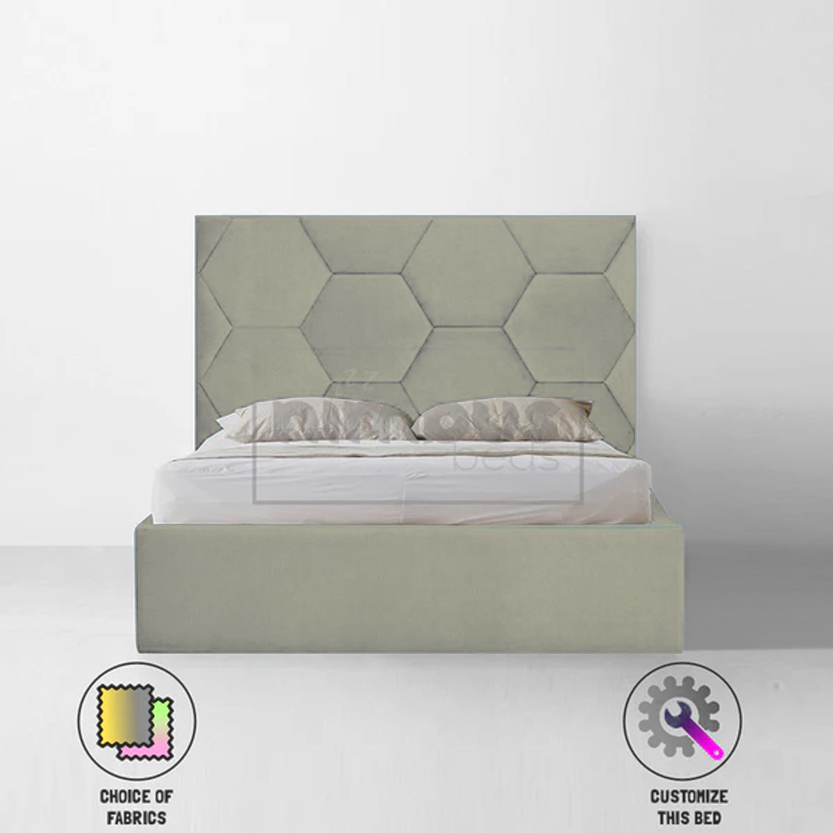 Queen Size Honeycomb Bed Frame with Strong Metal Support - Perfect for Modern Bedrooms & Guest Rooms