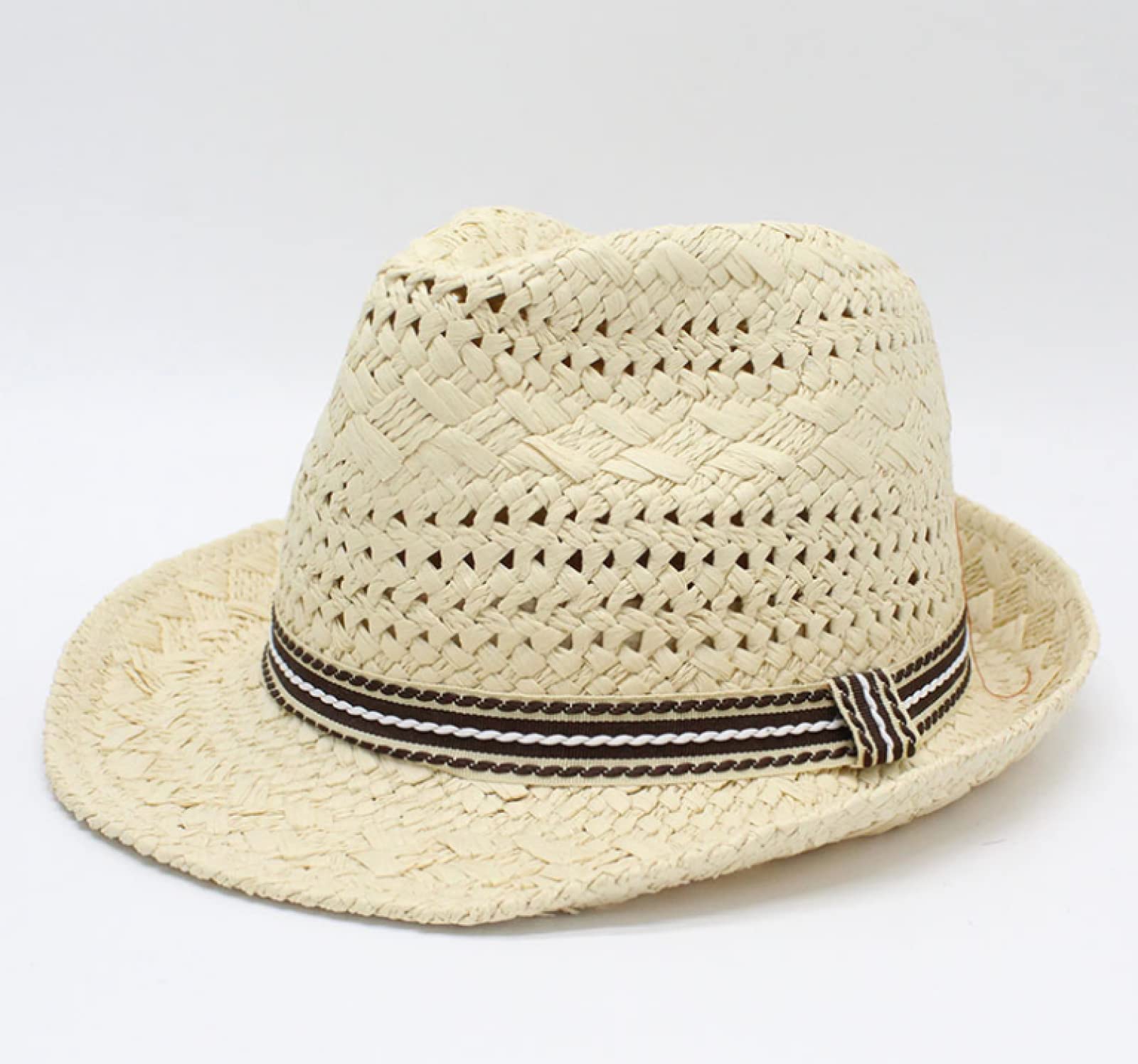 Stylish Summer Sun Hat for Women & Men - Vintage Straw Panama Hat with Tassel Balls, Beach Fedora (Milk White, 56-58cm) - Perfect for Beach Vacations, Pool Parties & Outdoor Adventures