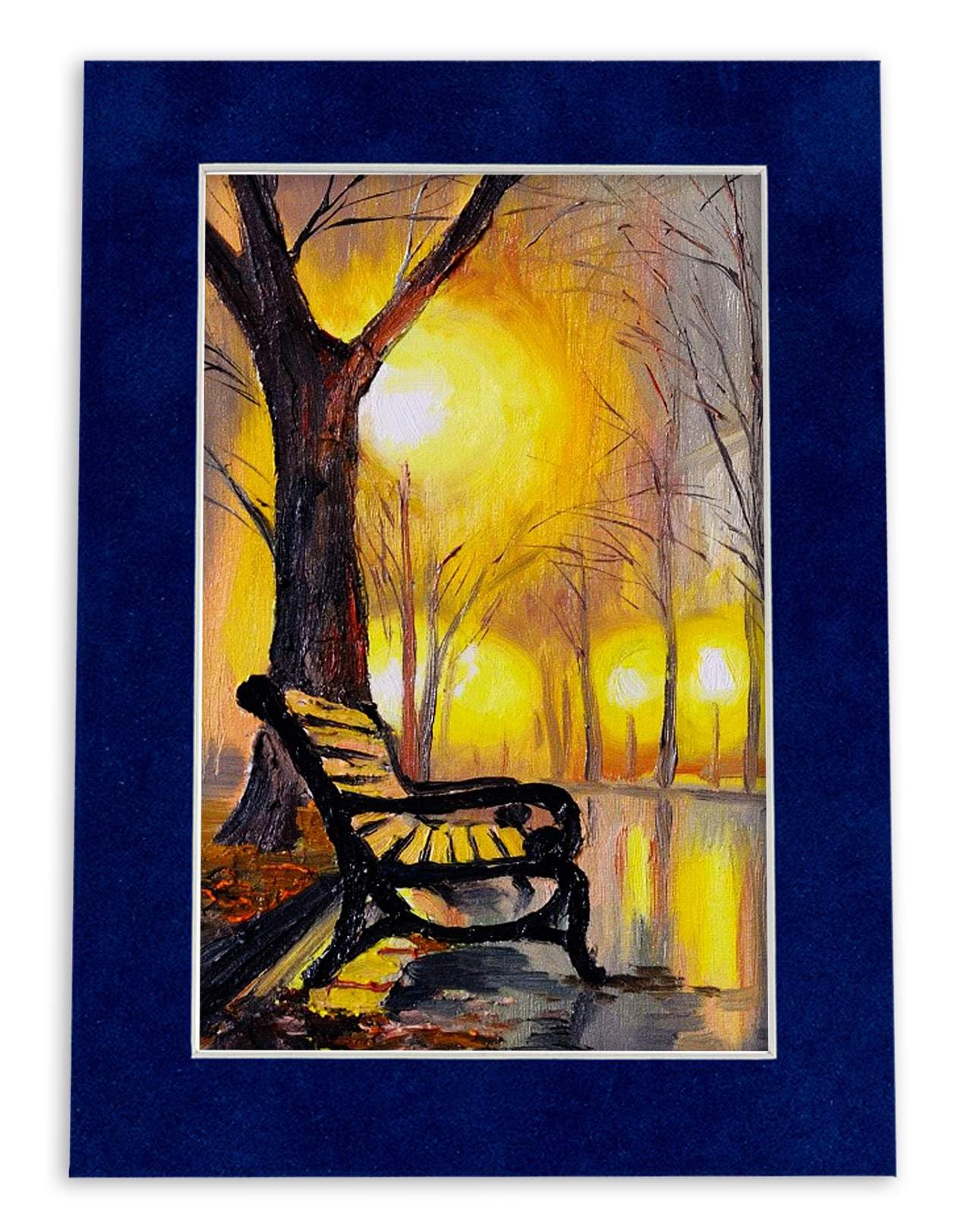 24x36 Acid-Free Brooke Blue Suede Precut Matboard for 20x24 Photos - Bevel Cut with Backing Board & Crystal Clear Self-Seal Photo Mat Bag - 4-Ply Thickness for Picture Framing, Art Displays & Home Decor