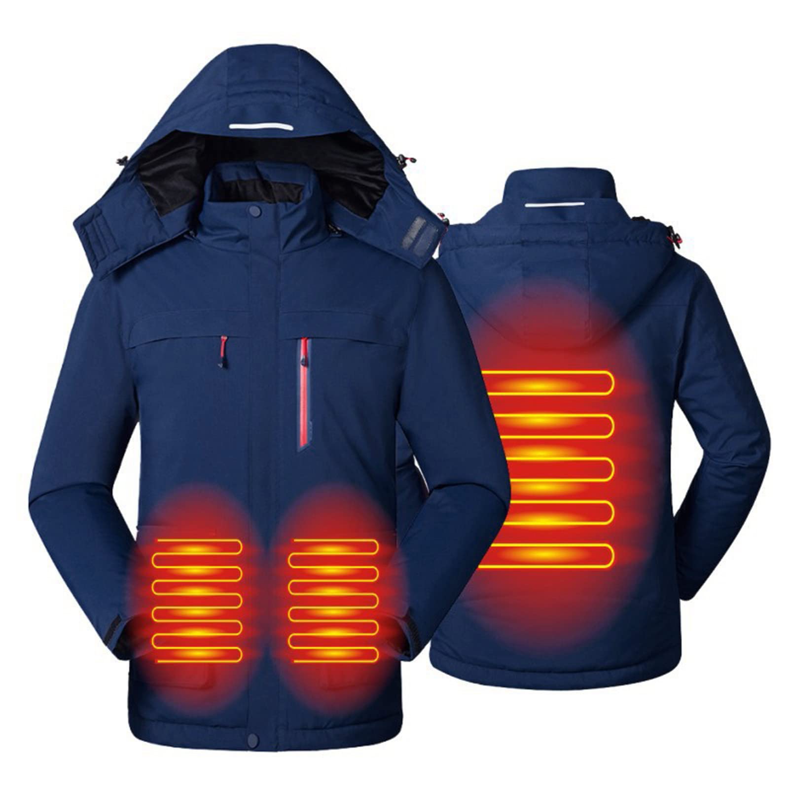 USB Heated Jacket for Men & Women - Windproof Winter Coat with 3 Heating Zones - Perfect for Hiking, Camping & Outdoor Activities