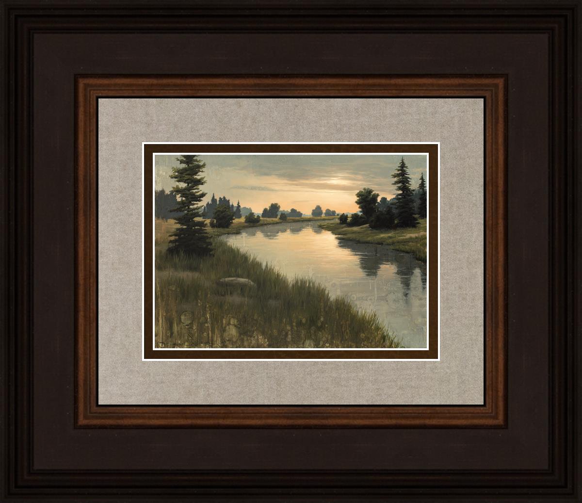 Calming Dusk By Dan Wilson - Relaxing Home Decor Painting for Living Room & Bedroom - Perfect Wall Art for Stress Relief & Meditation Spaces