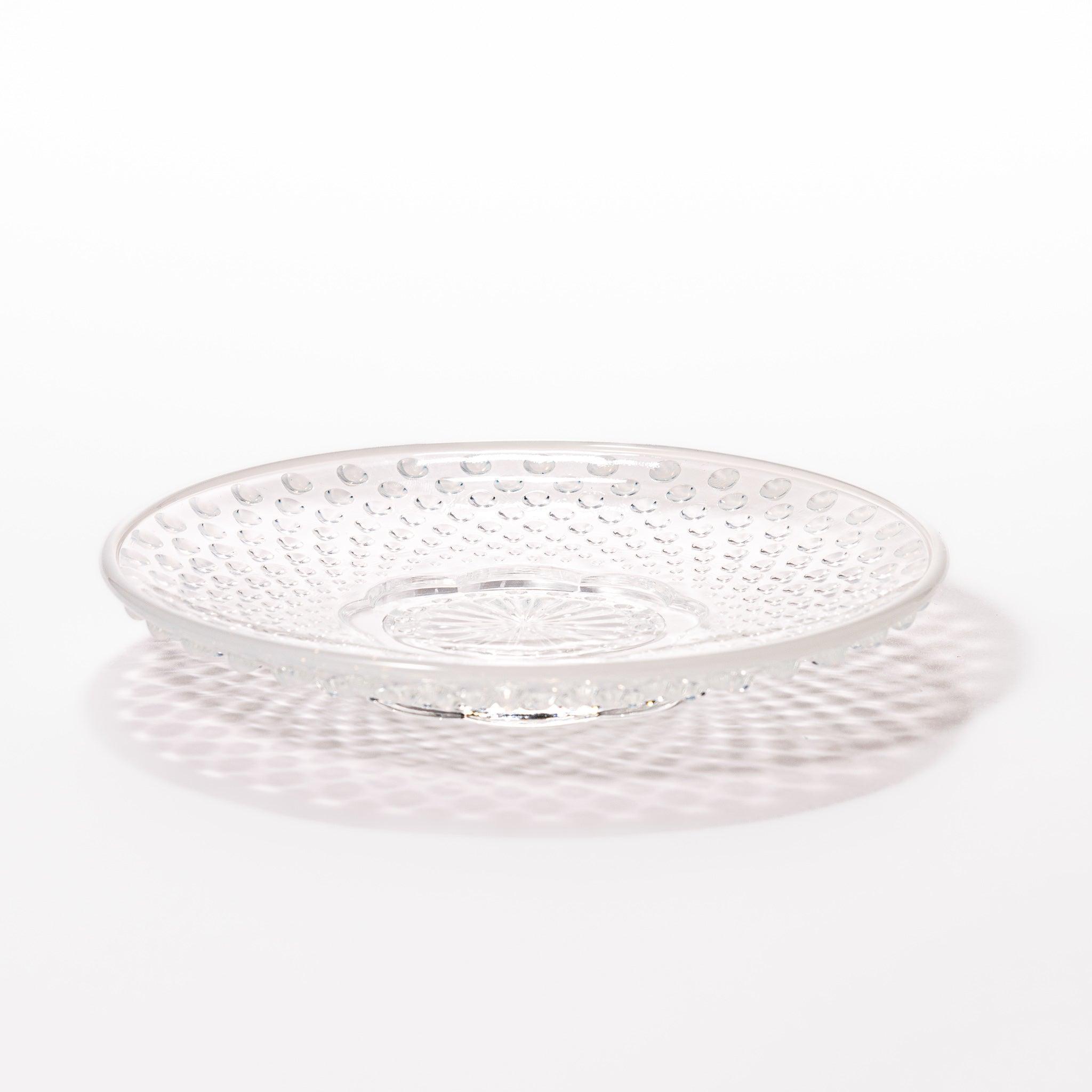 Snowflake Arare Dessert Bowl & Saucer Set - Elegant Japanese Rice Cracker Serving Dish for Tea Parties, Snacks & Home Decor