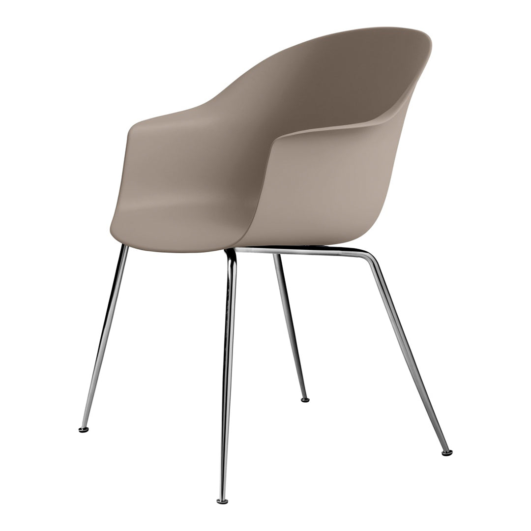 Modern Bat Dining Chair with Conic Base - Unupholstered Wooden Seat - Perfect for Kitchen, Dining Room & Restaurant Decor