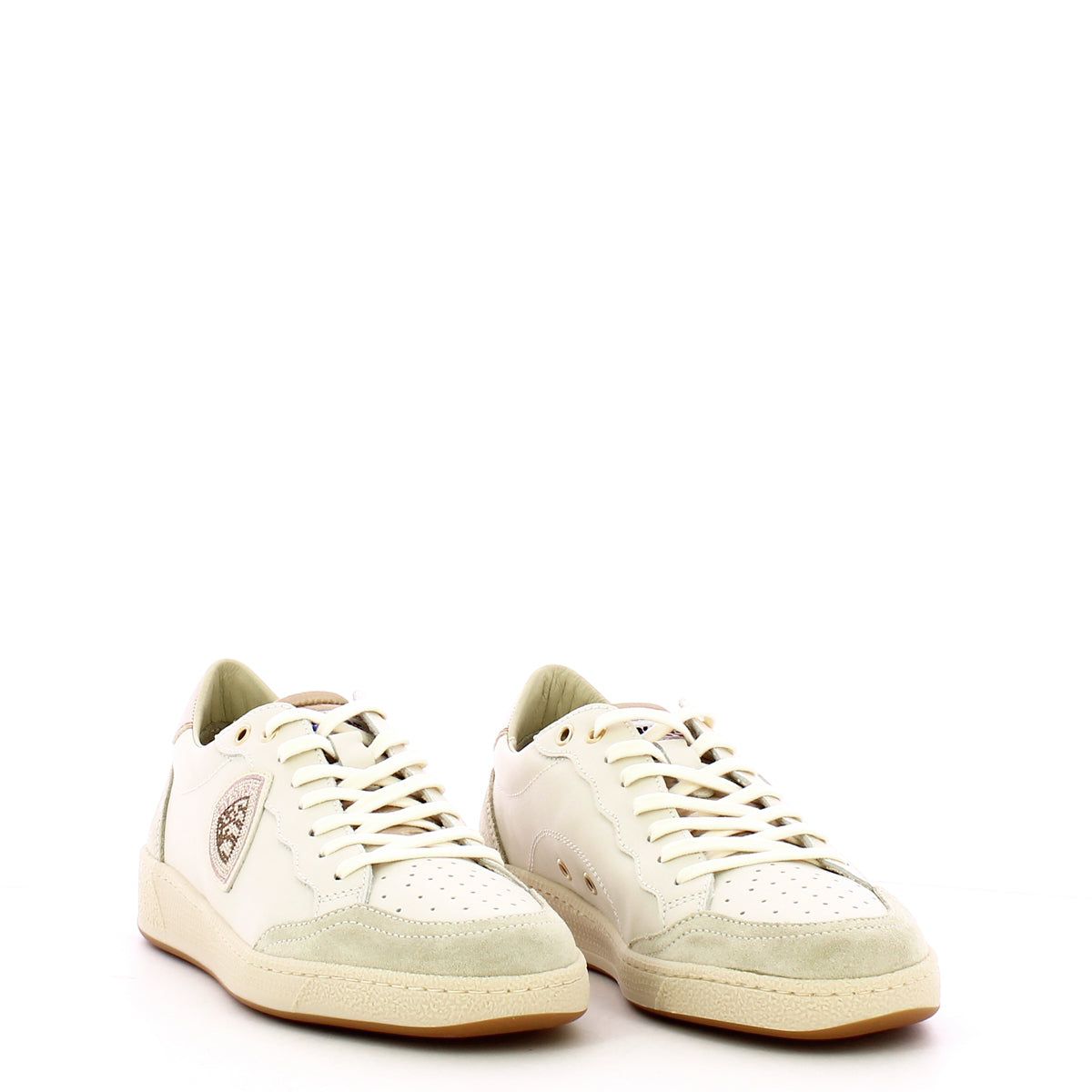 Blauer Olympia 11 Suede White Nude Sneakers for Women | Comfortable Casual Shoes | Perfect for Walking, Work & Everyday Wear