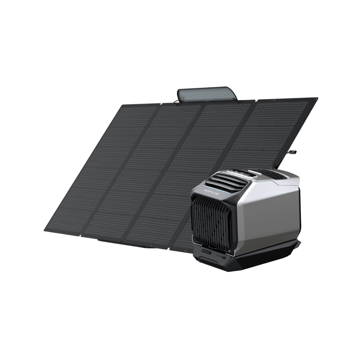 EcoFlow WAVE 2 Portable Air Conditioner with Extra Battery & 220W Solar Panel - Perfect for Camping, RV Trips, and Off-Grid Living