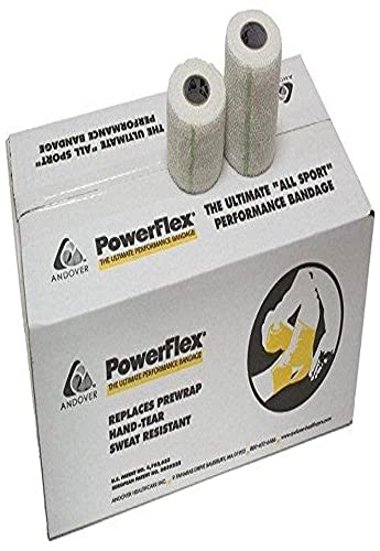 PowerFlex Self Adhesive Latex Athletic Tape - 1 Inch Wide, Navy Blue - 48 Rolls per Case - Ideal for Sports Injuries, Wrist & Ankle Support, First Aid Kits & Gym Use