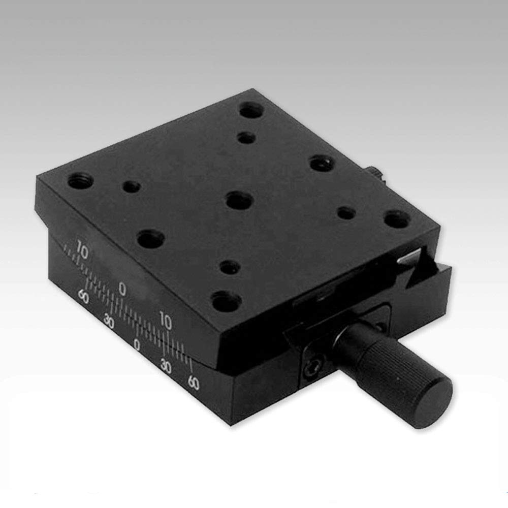 Precision Manual Angle Adjustment Table with Worm Gear Structure - Optical Positioning Sliding Platform for Laboratory & DIY Projects
