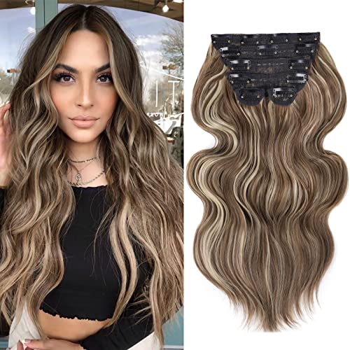 Wavy-Brown Mixed Ash Blonde