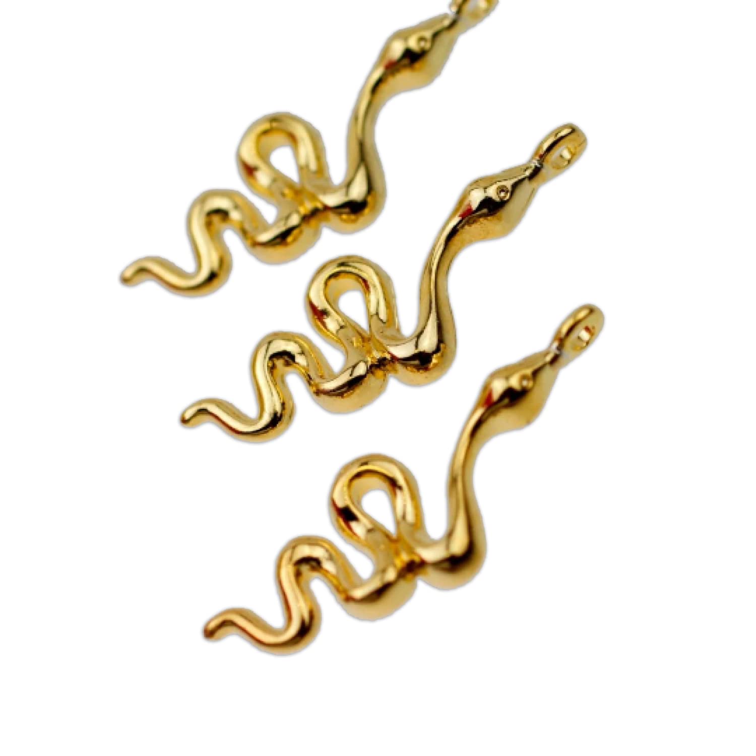 Snake Charm Jewelry Set - 10PCS Necklace, Bracelet & Earring Supplies for DIY Jewelry Making - Perfect for Gifts, Parties & Fashion Accessories