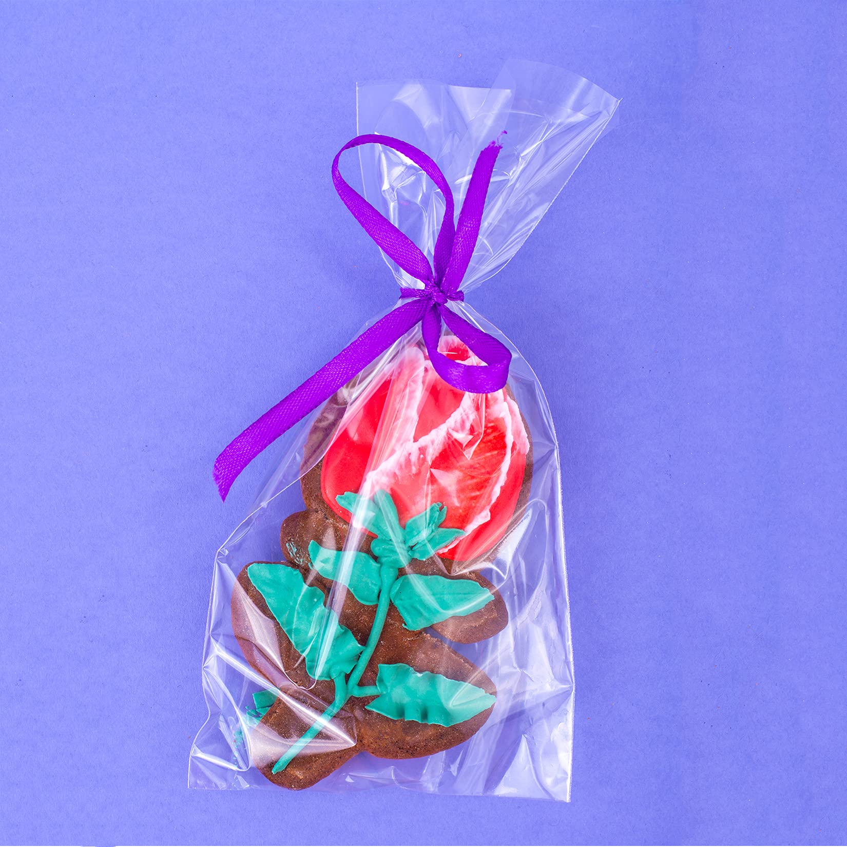 Yotelab 5x11 Inches Clear Cellophane Treat Bags with Twist Ties - 100 Pack | Perfect for Candy, Cookies, Party Favors & Gift Wrapping