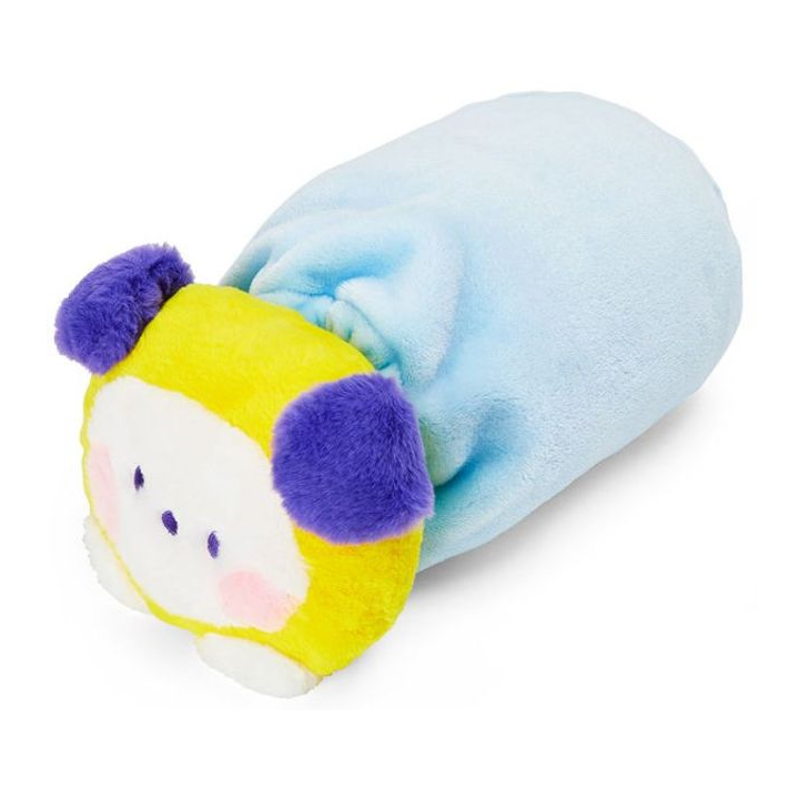 BT21 Chimmy Plush Mini Cushion Blanket - Soft Fluffy Throw for BTS Fans, Home Decor, Bedroom, Sofa & Car Use