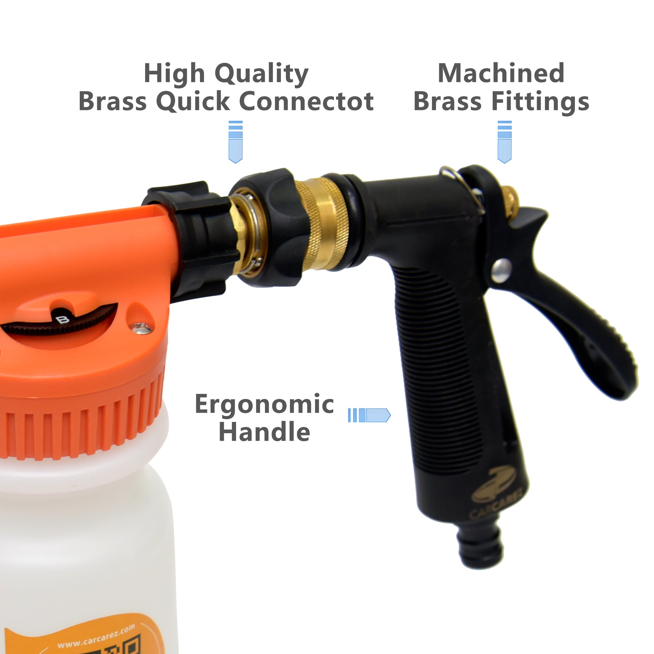 Multi-Purpose Foam Gun with 900ml Bottle - Perfect for Car Washing, Home Cleaning & Gardening