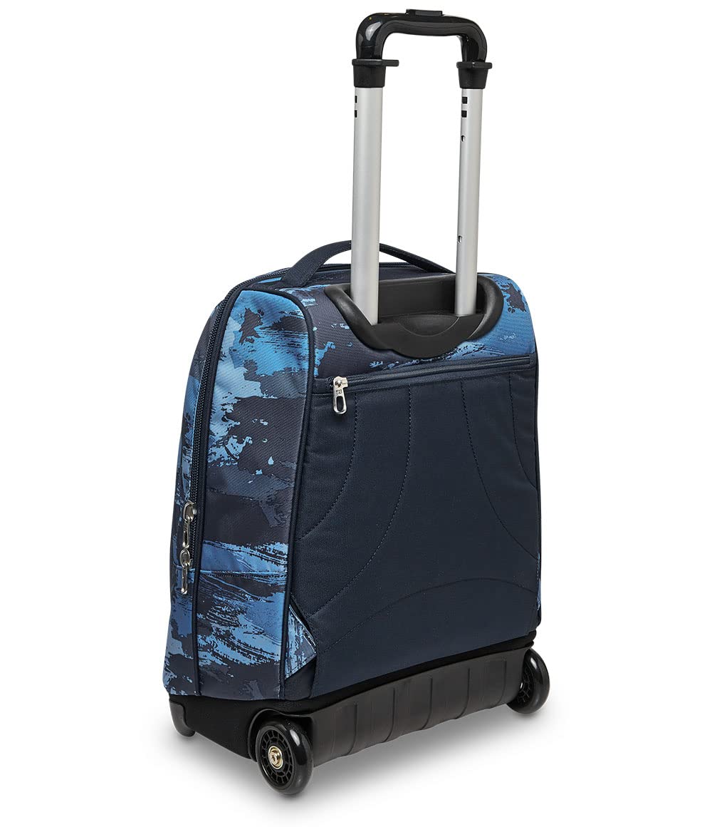 Trolley Seven 2-in-1 Backpack with Crossover System - Blue Wet Color for Boys - School Backpack & Travel Luggage - Perfect for Daily Commute, Classroom Use and Family Trips