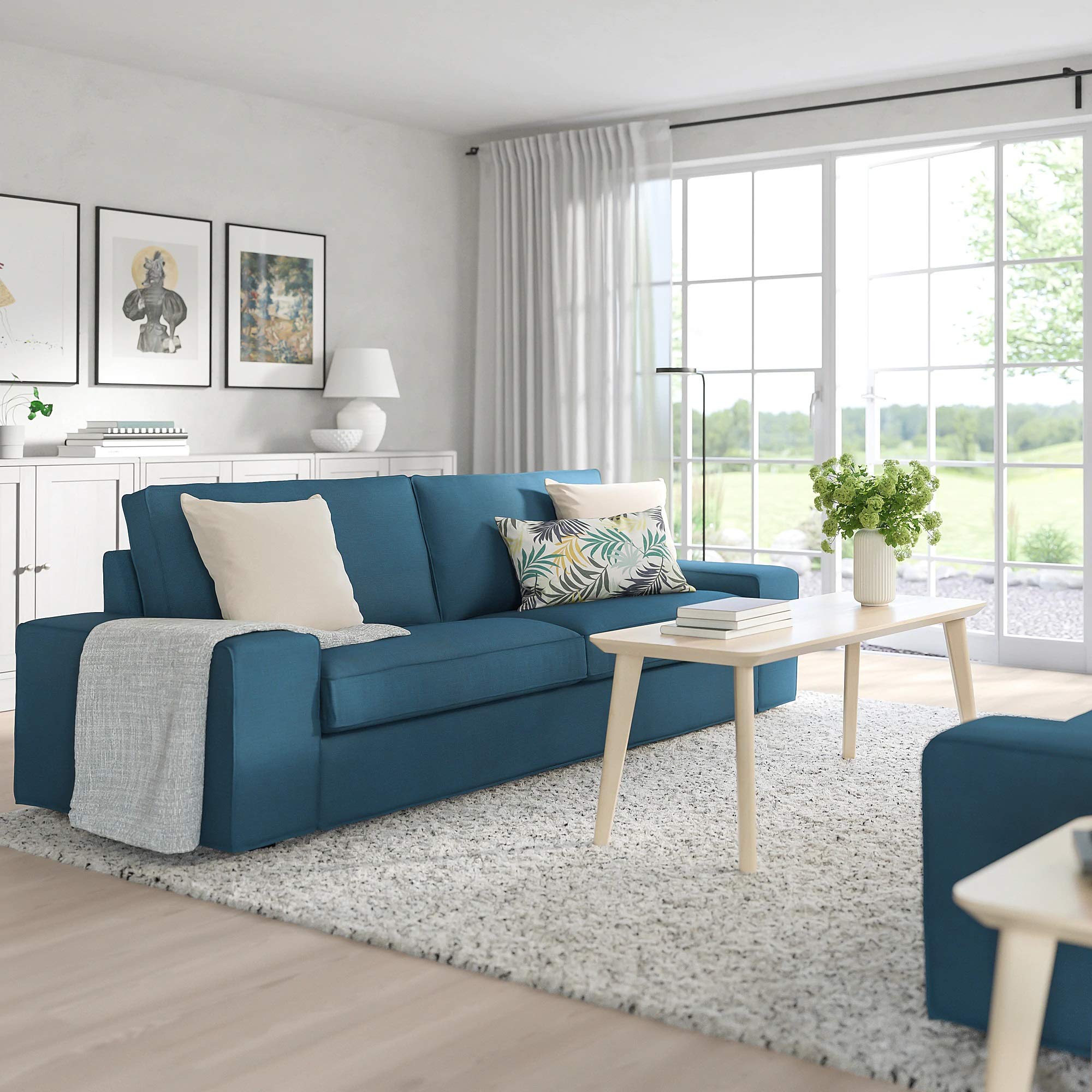 Kivik Sofa Slipcover - Original Hillared Dark Blue Replacement Cover | Durable & Easy to Install | Perfect for Living Room, Home Theater & Office Use
