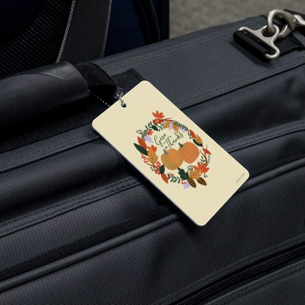 Pumpkin Thanksgiving Luggage Tag - Cute Suitcase ID Tag for Carry-On Bags | Perfect for Travel, Holidays & Gifts