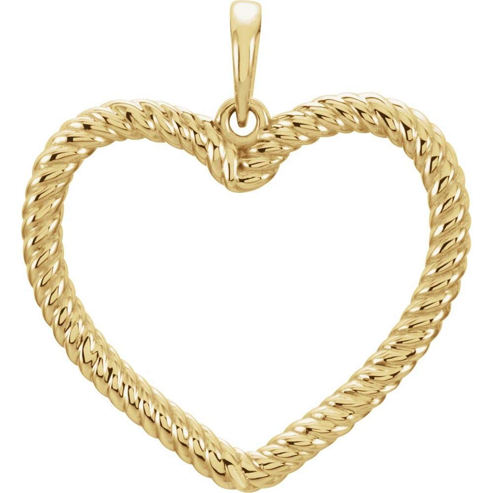 22mm x 21mm Rope Heart Charm Pendant - Perfect for Necklaces, Bracelets & DIY Jewelry Making