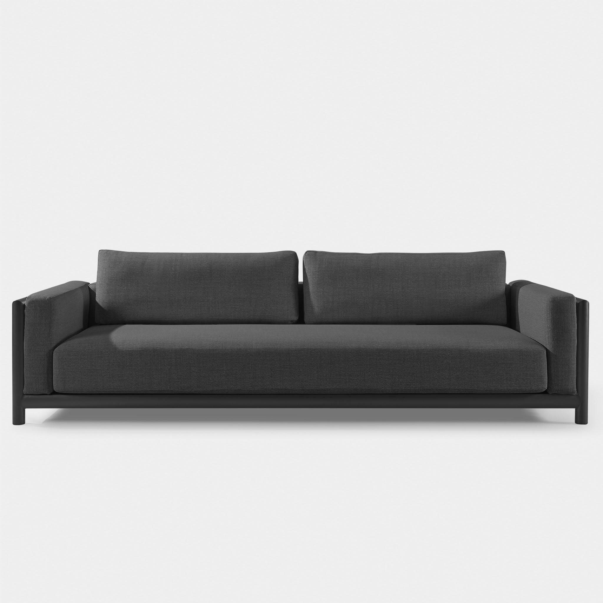Moab Sofa 108 - Modern 3-Seater Fabric Couch with Sturdy Wooden Legs for Living Room, Lounge, and Office Use