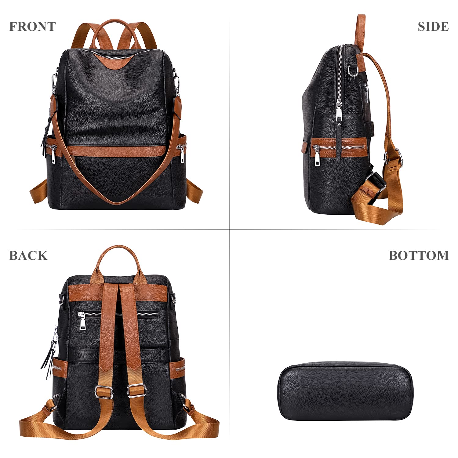 Premium Genuine Leather Backpack for Women - Stylish & Durable ALTOSY Leather Shoulder Bag Purse - Perfect for Work, Travel & Daily Commute