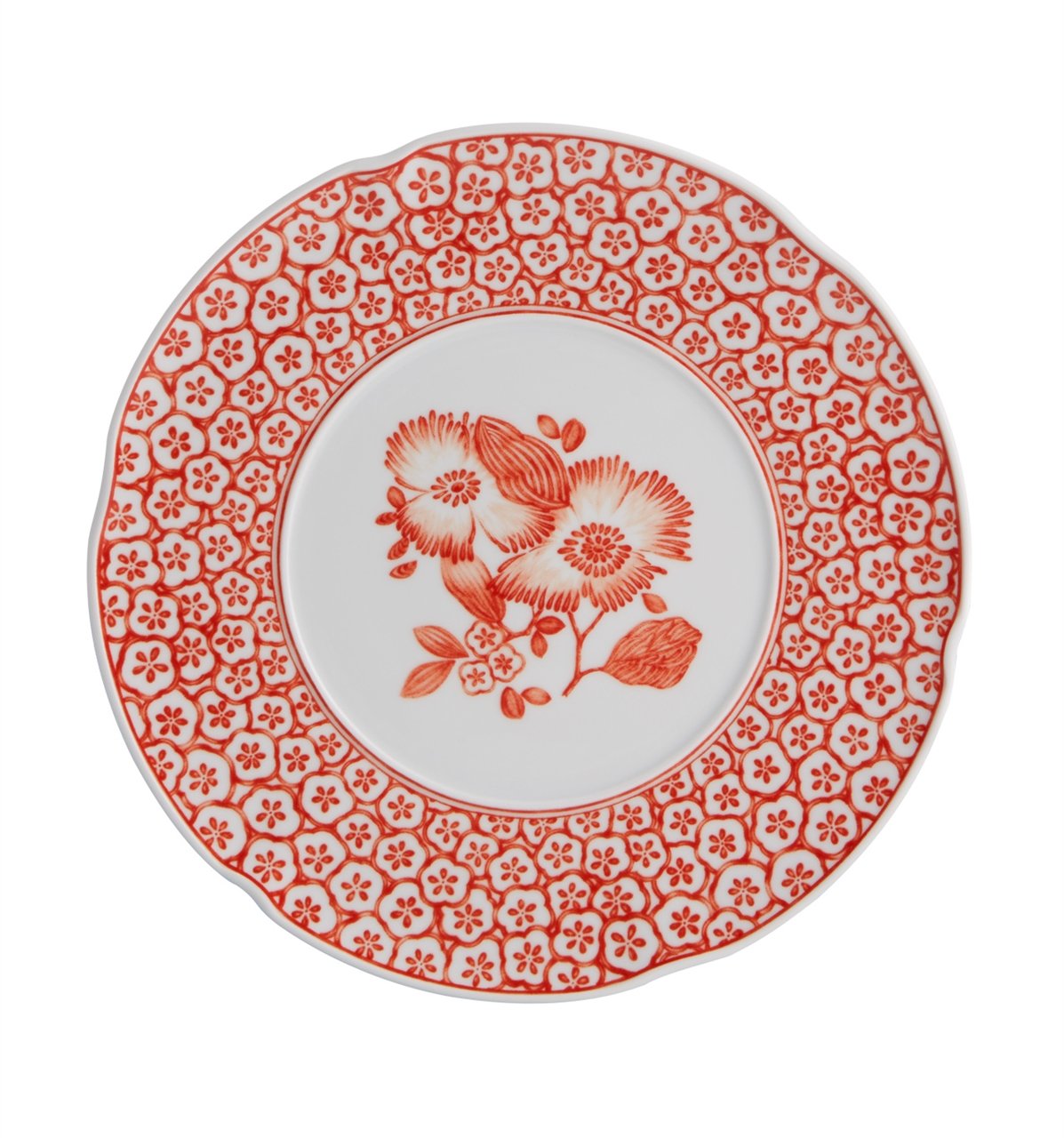 Coralina 6-Piece Dessert Plate Set - Elegant Porcelain Appetizer Plates for Cake, Pastry, and Fruit Serving - Perfect for Dinner Parties, Tea Time, and Special Occasions