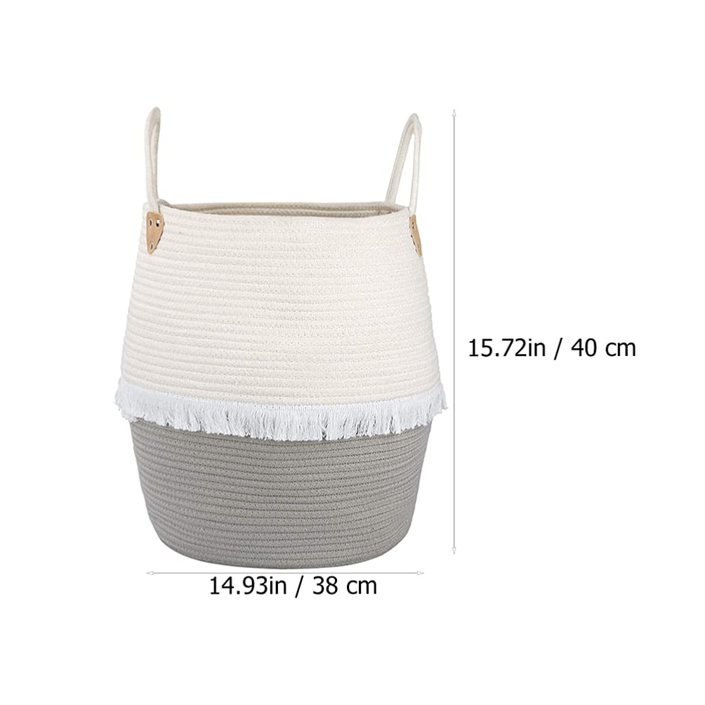 Cabilock Cotton Rope Storage Basket - Multi-Purpose Laundry Organizer, Toy Storage for Kids, Makeup & Clothing Organizer | Perfect for Nursery, Bathroom & Playroom Organization