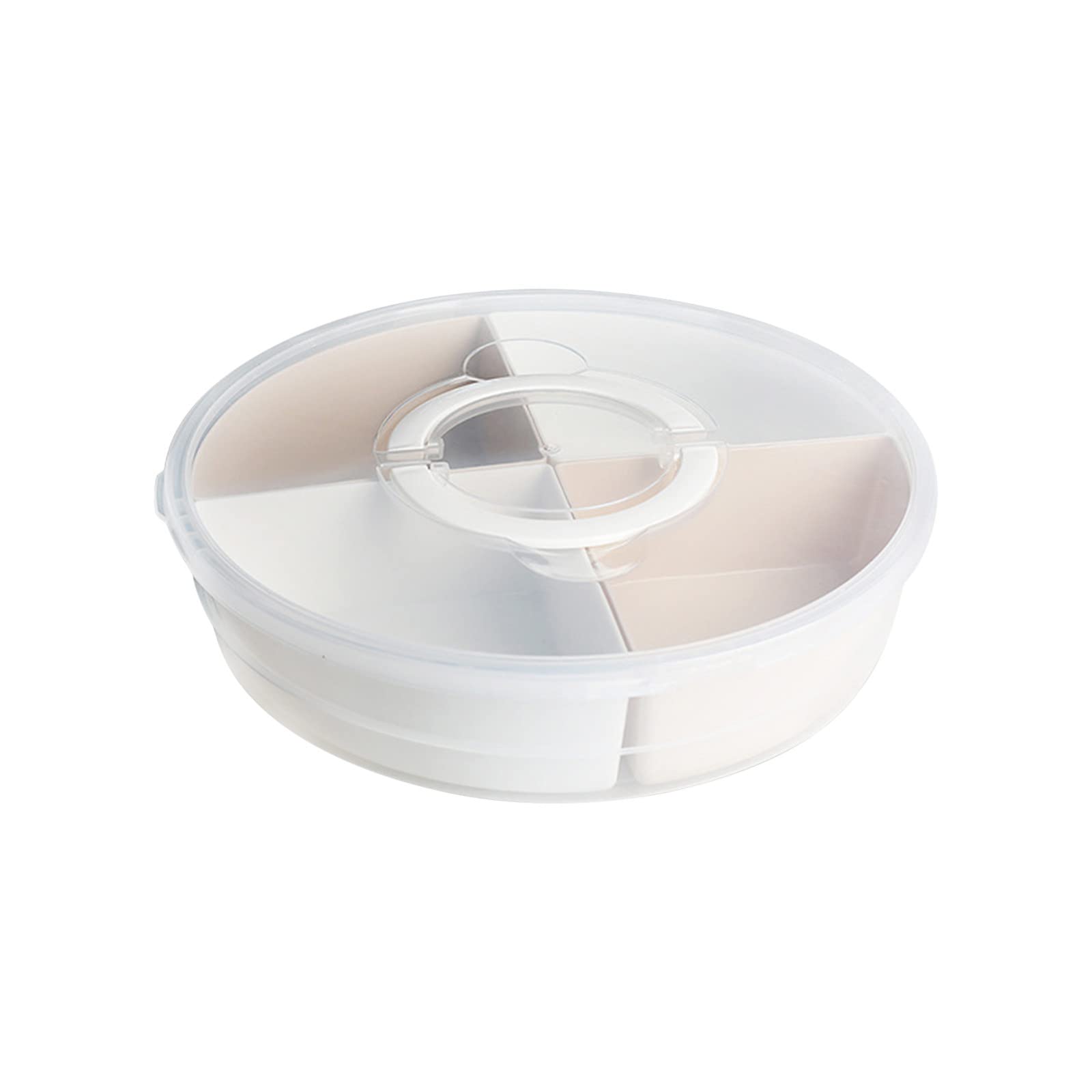 Creative Compartment Snack Box with Lid - BPA-Free Plastic Storage Container for Fruits, Nuts, Candy | Perfect for Picnics, School Lunches & Party Snack Serving