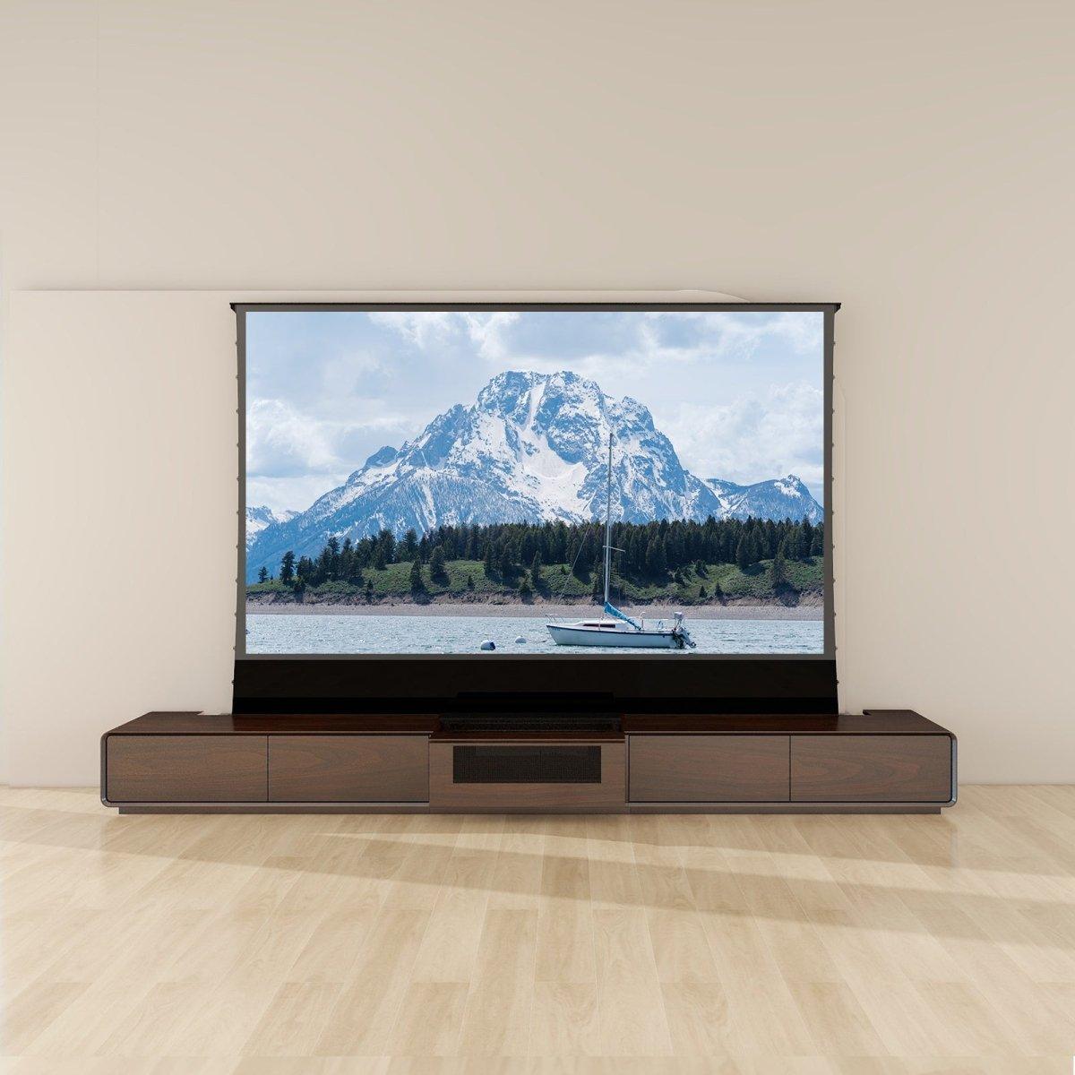 VIVIDSTORM Motorized Laser TV Cabinet - Modern Scandinavian Design for Home Theater & Living Room Entertainment Setup