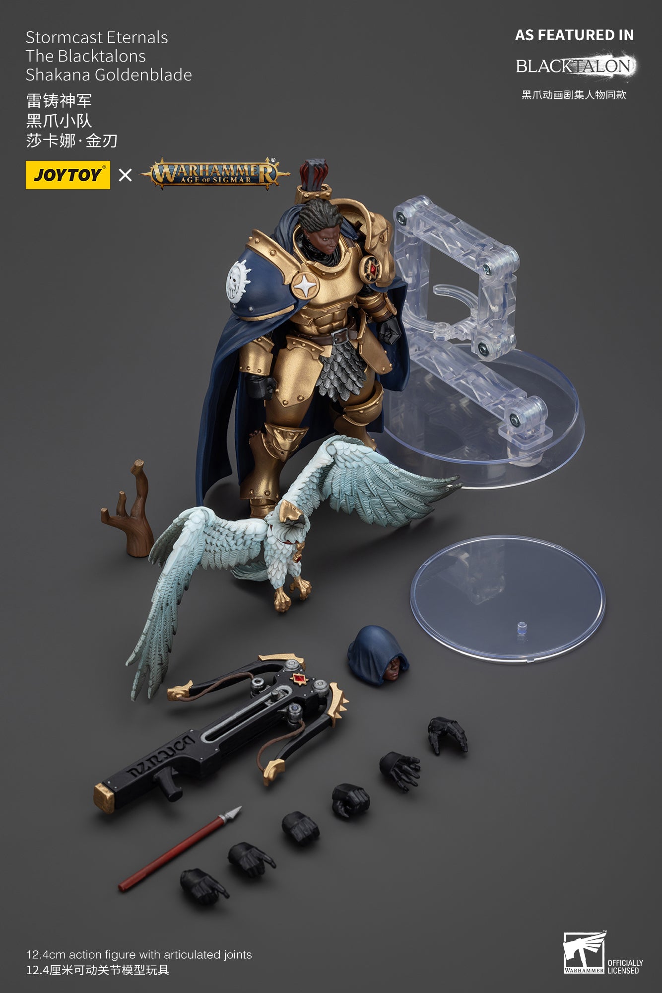 1/18 JOYTOY 4-Inch Action Figure - Warhammer Age of Sigmar Stormcast Eternals The Blacktalons - Collectible Miniature for Tabletop Gaming & Display