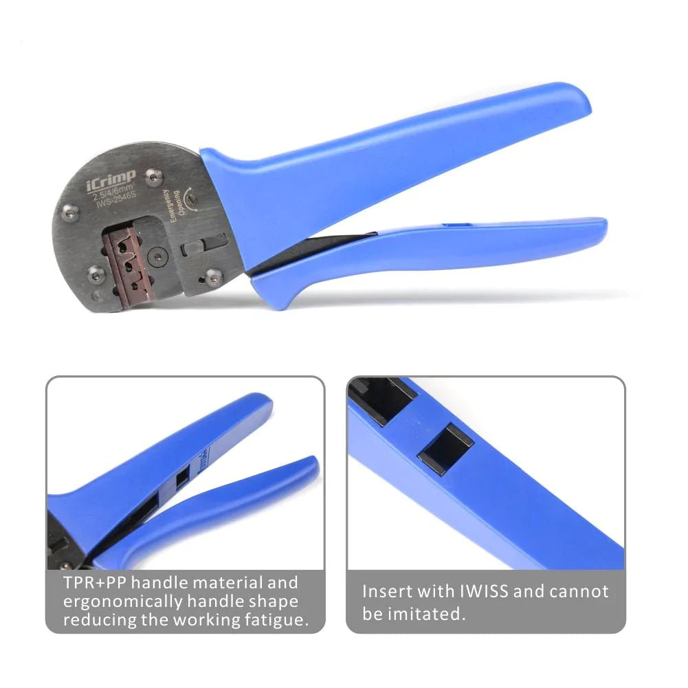 IWS 2546S Solar Crimping Tool for AWG14-10 (2.5/4/6.0mm²) Solar Panel PV Cables with Pin Locator - Professional Solar Installation Tool for Solar Panel Wiring and PV System Maintenance