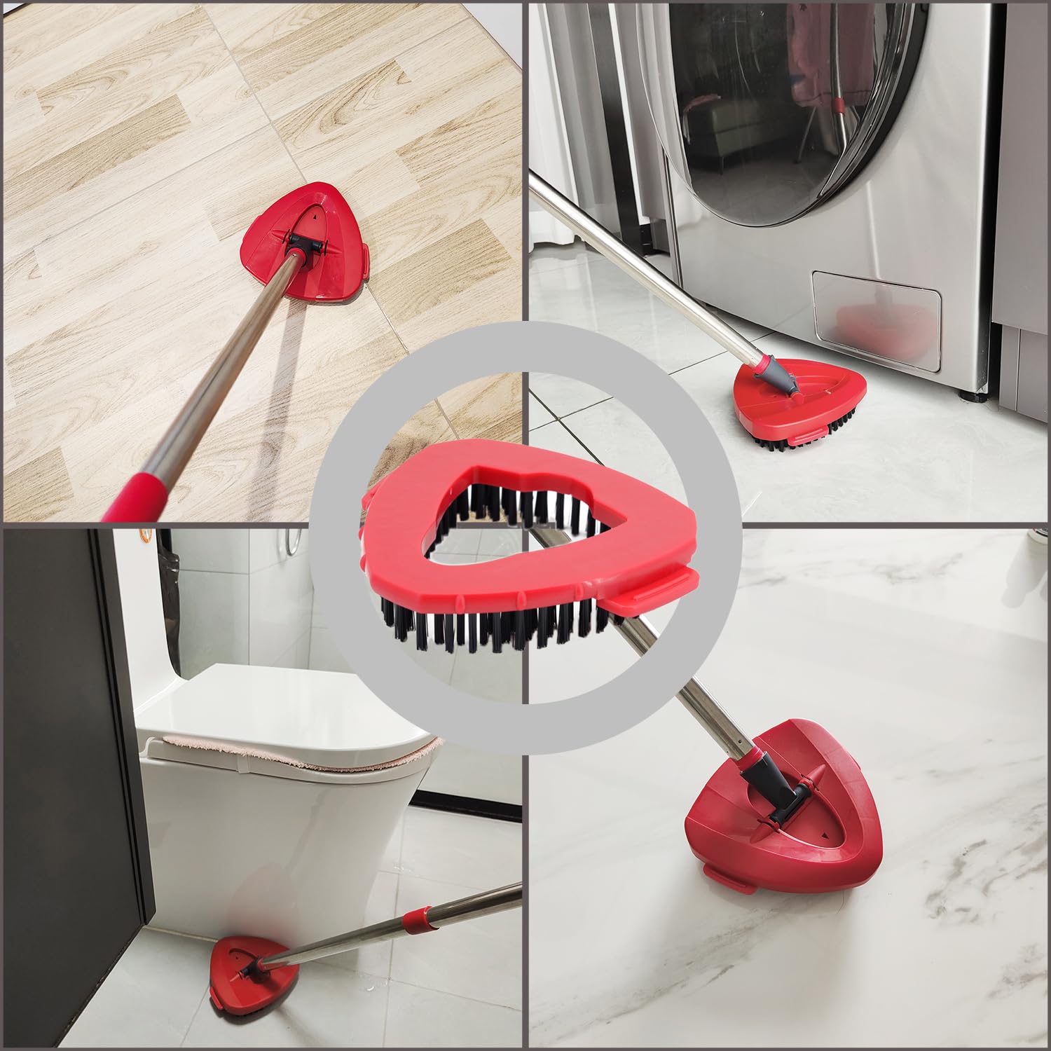 2 Pack Stiff Bristle Scrub Brush Heads - Compatible with Cedar 1 Tank System, Deck & Floor Scrubber - Heavy Duty Cleaning Brush for Bathroom, Kitchen, Tub, Tile, Carpet - Perfect for Deep Cleaning Floors, Grout & Tough Stains